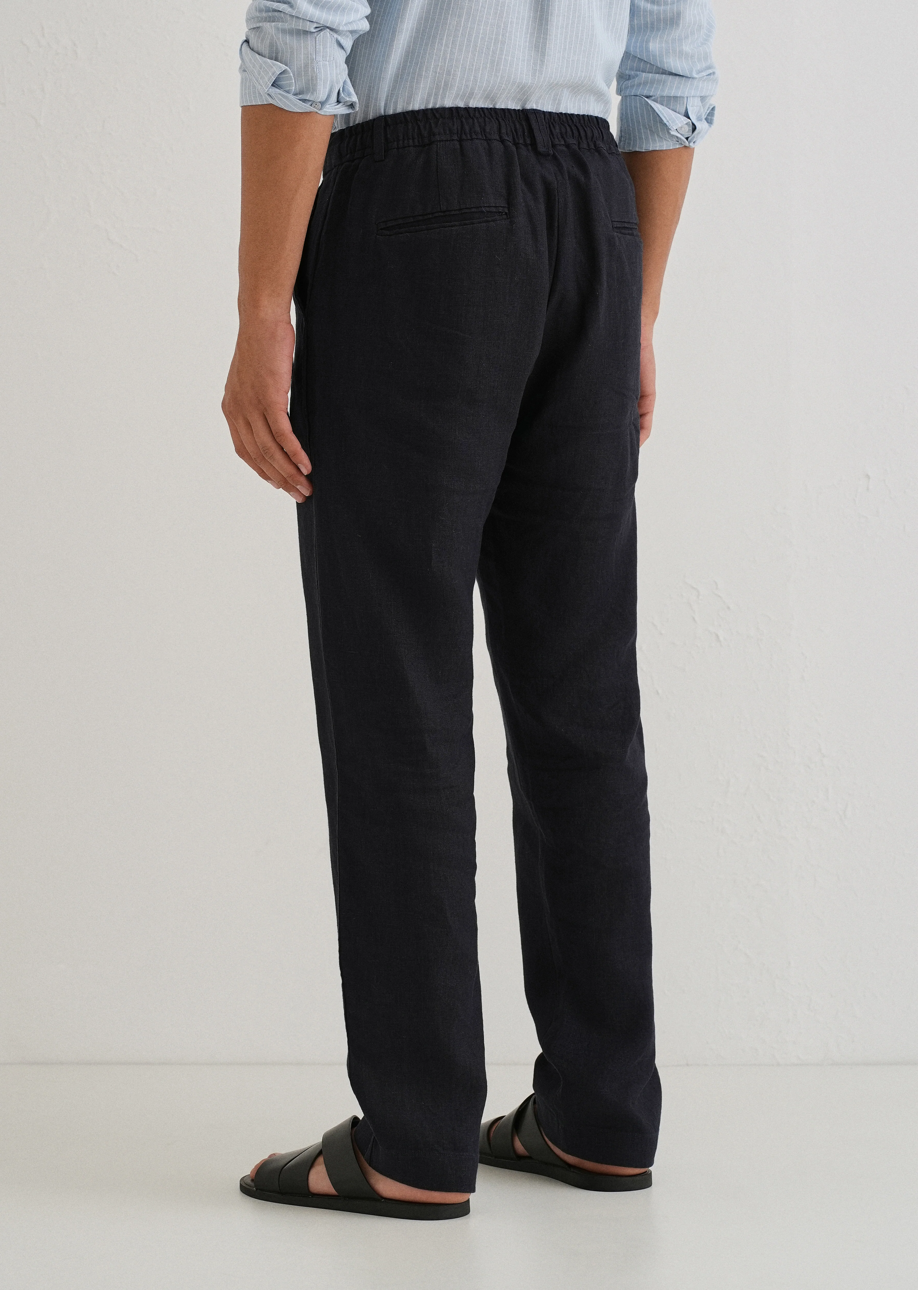 Prussian Blue Linen pant - Image 2