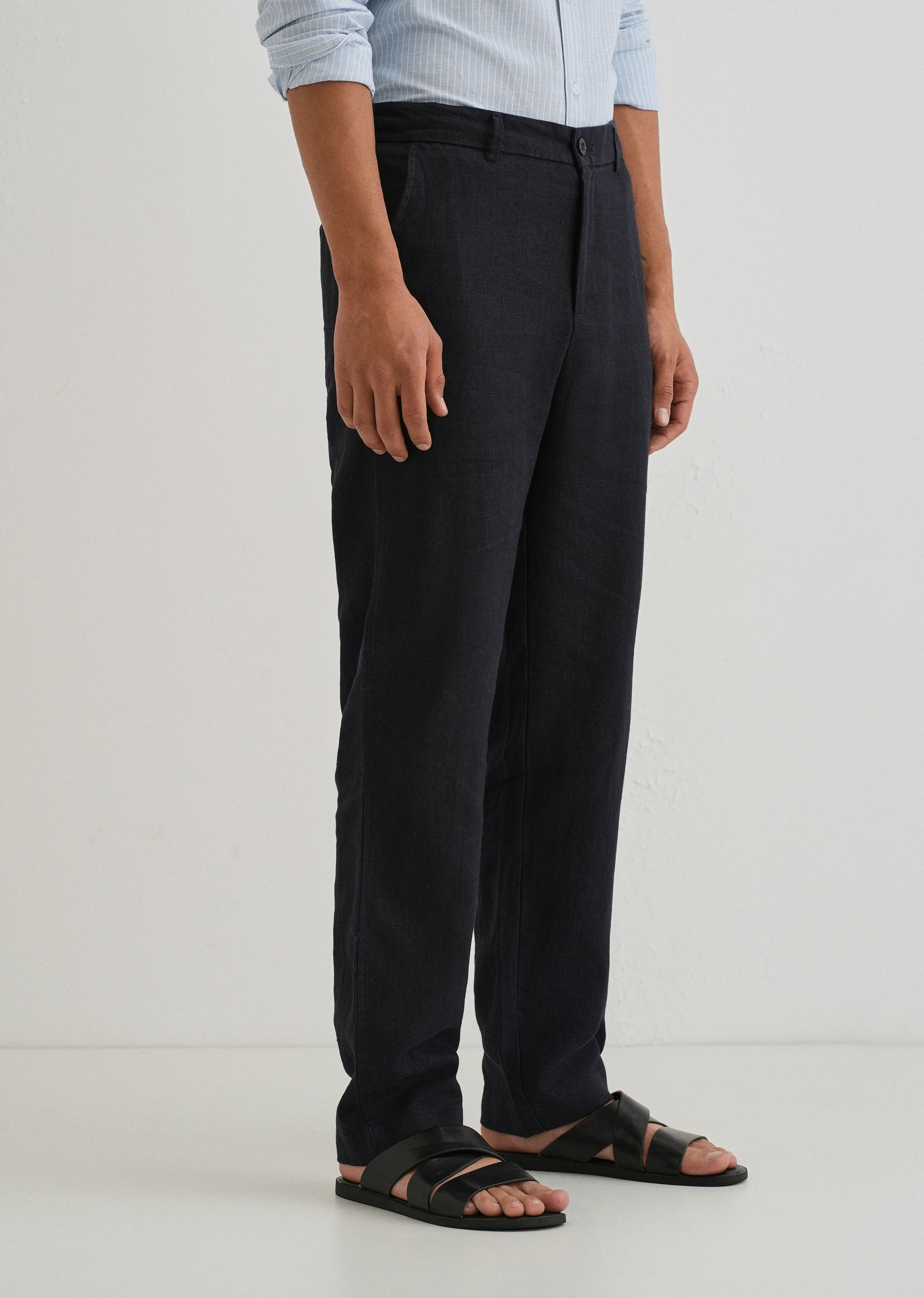 Prussian Blue Linen pant - Image 4