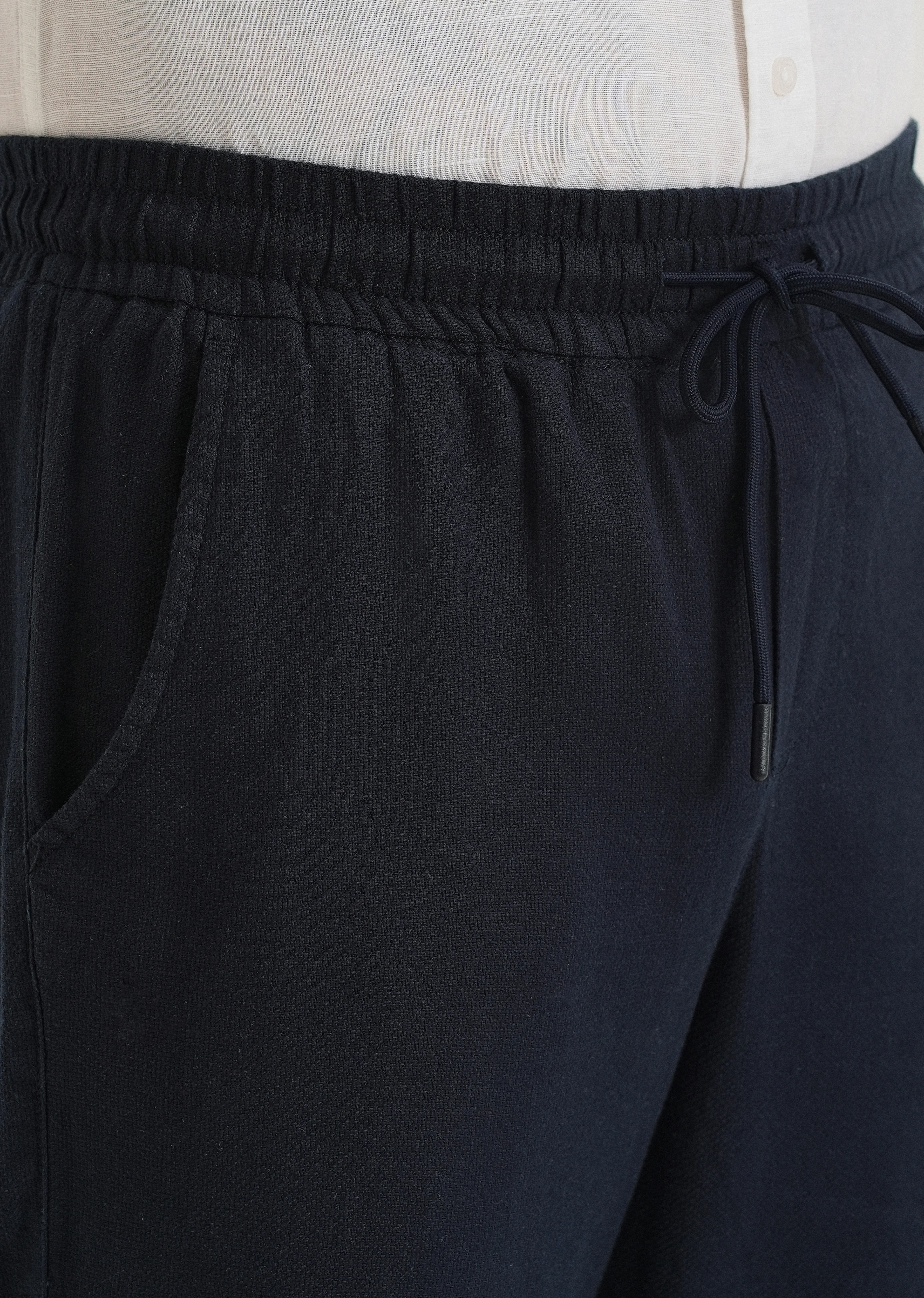 Prussian Blue Textured Pants - Image 5