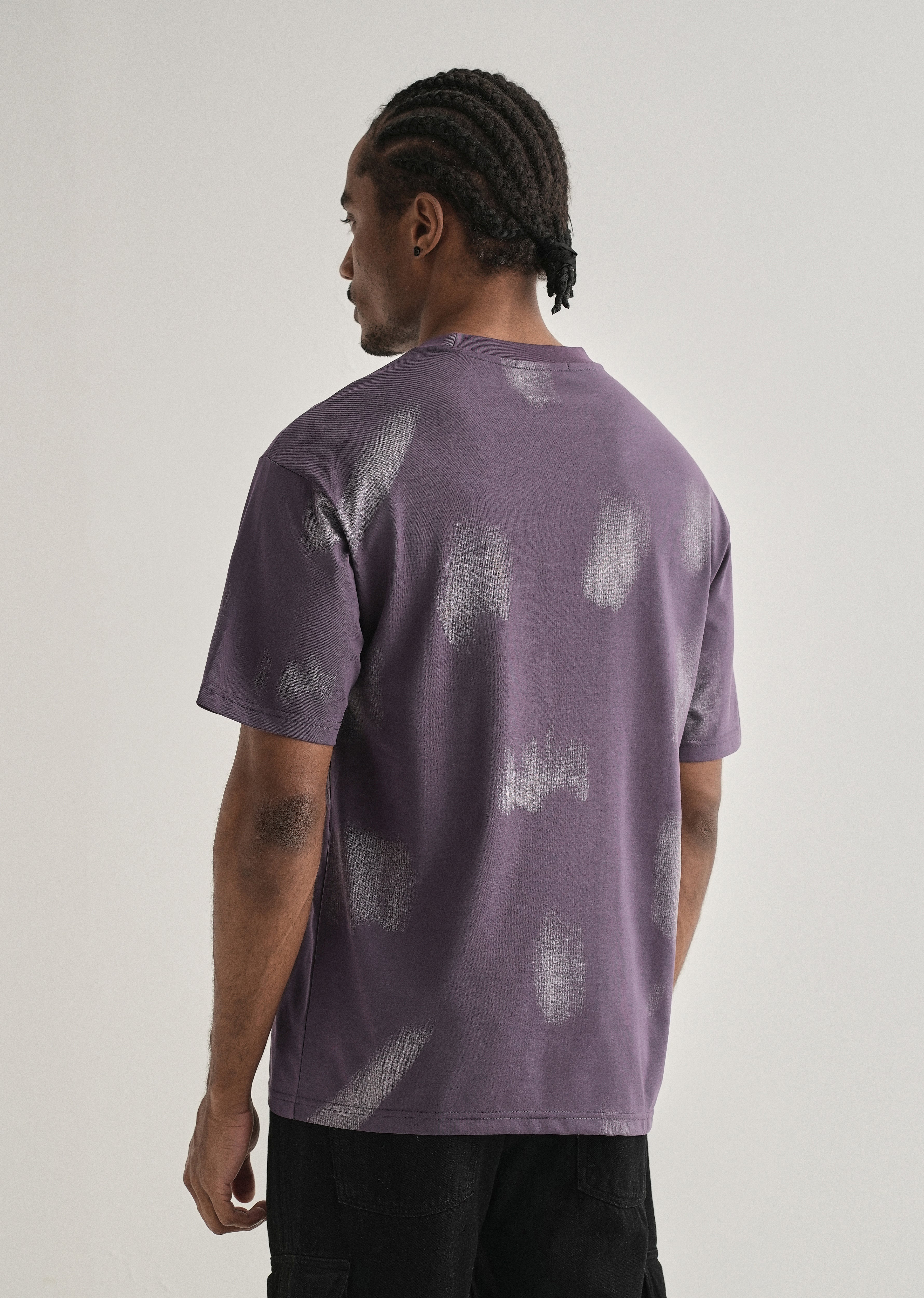 Purple Brushstroke Oversized T-shirt - Image 3