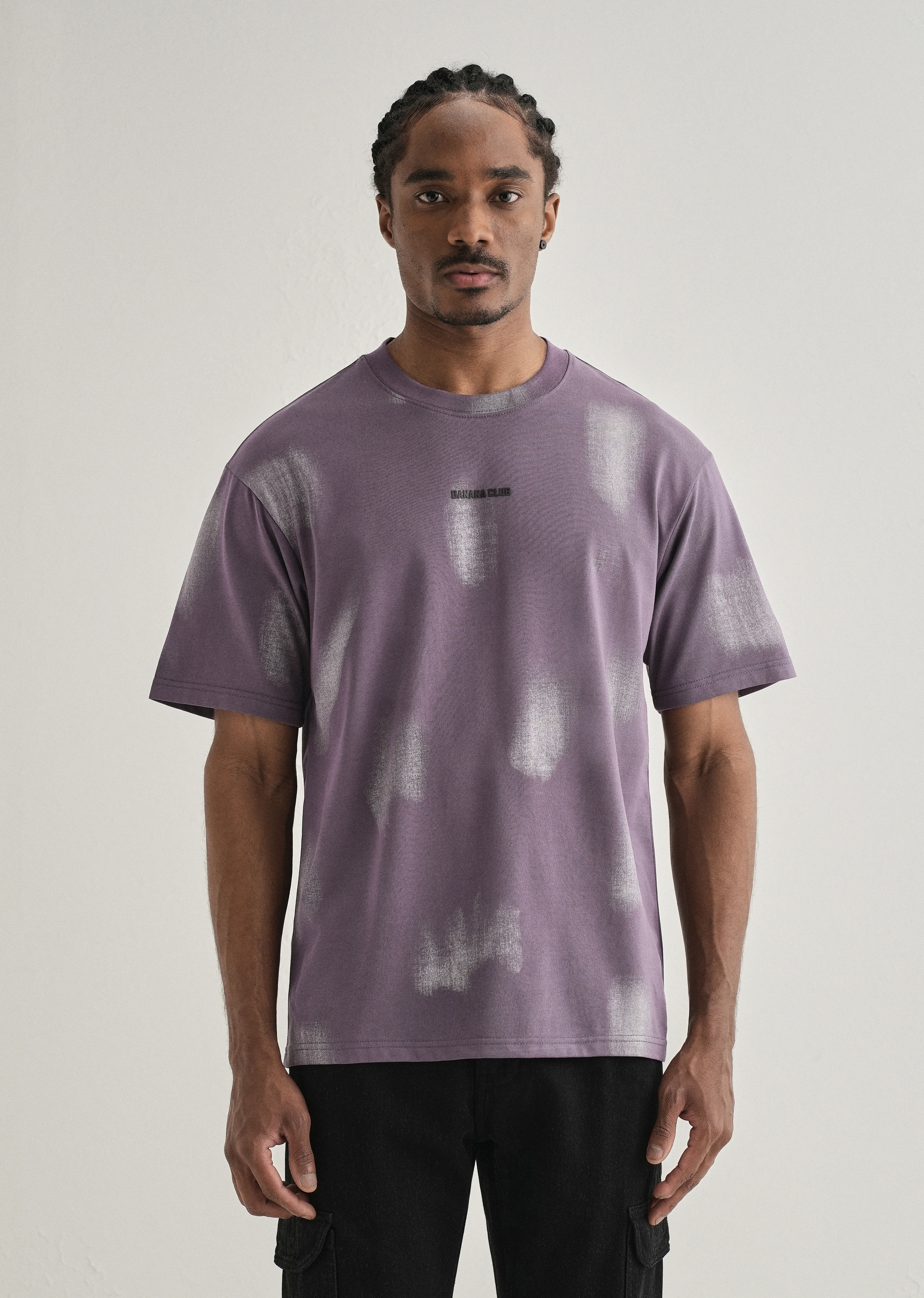 Purple Brushstroke Oversized T-shirt - Image 4