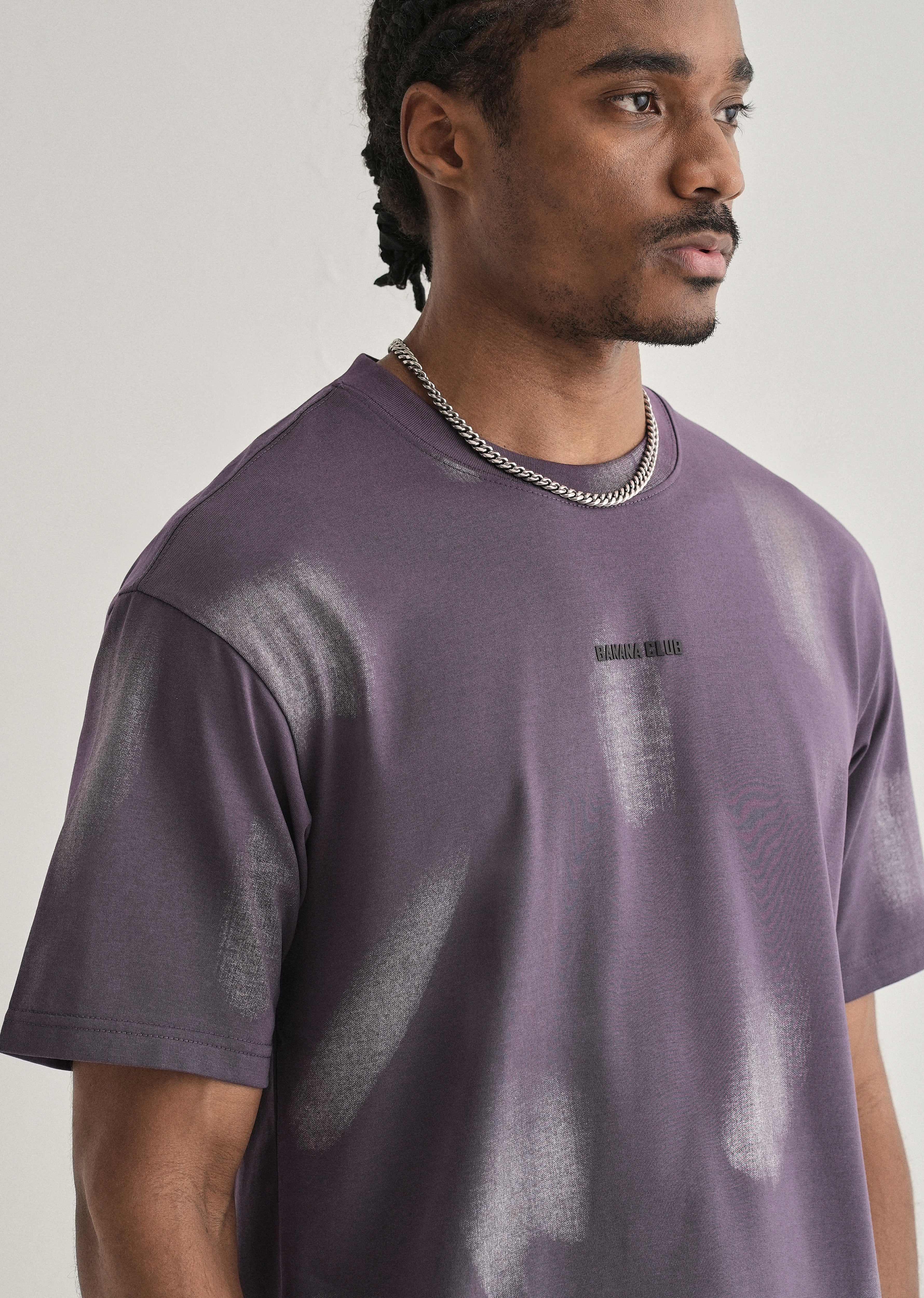 Purple Brushstroke Oversized T-shirt - Image 6