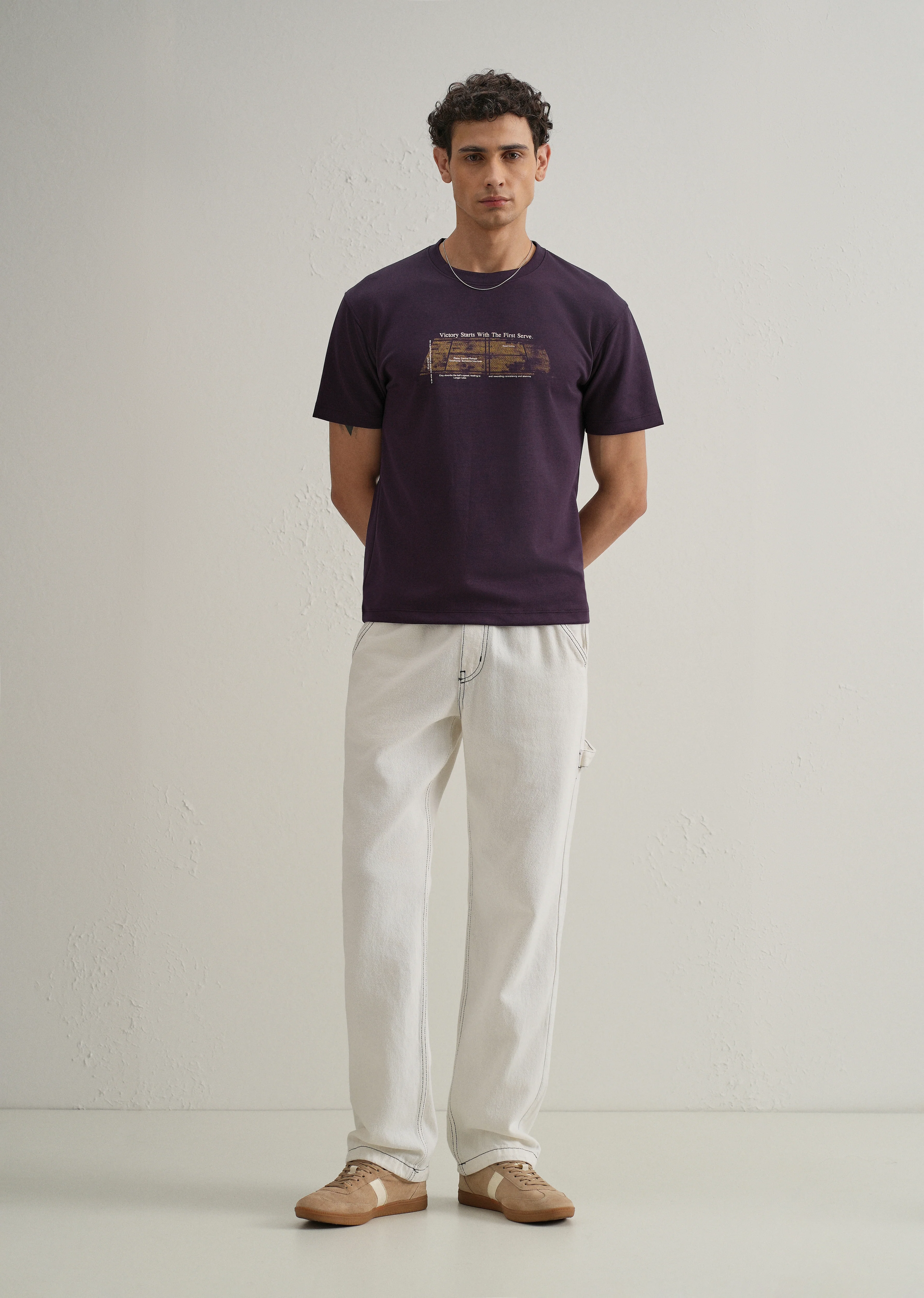 Purple Graphic Printed T-shirt - Image 6