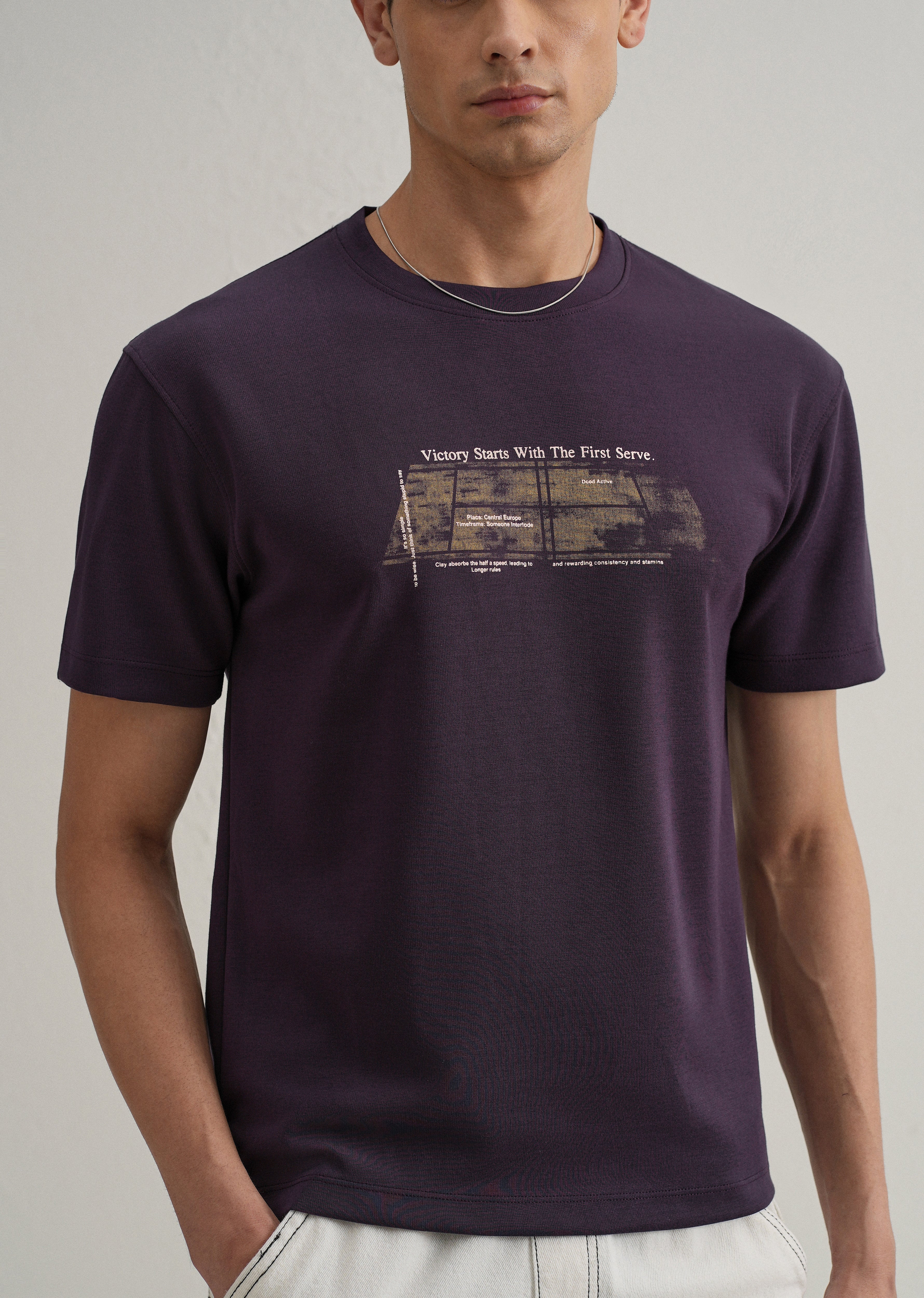 Purple Graphic Printed T-shirt - Image 7