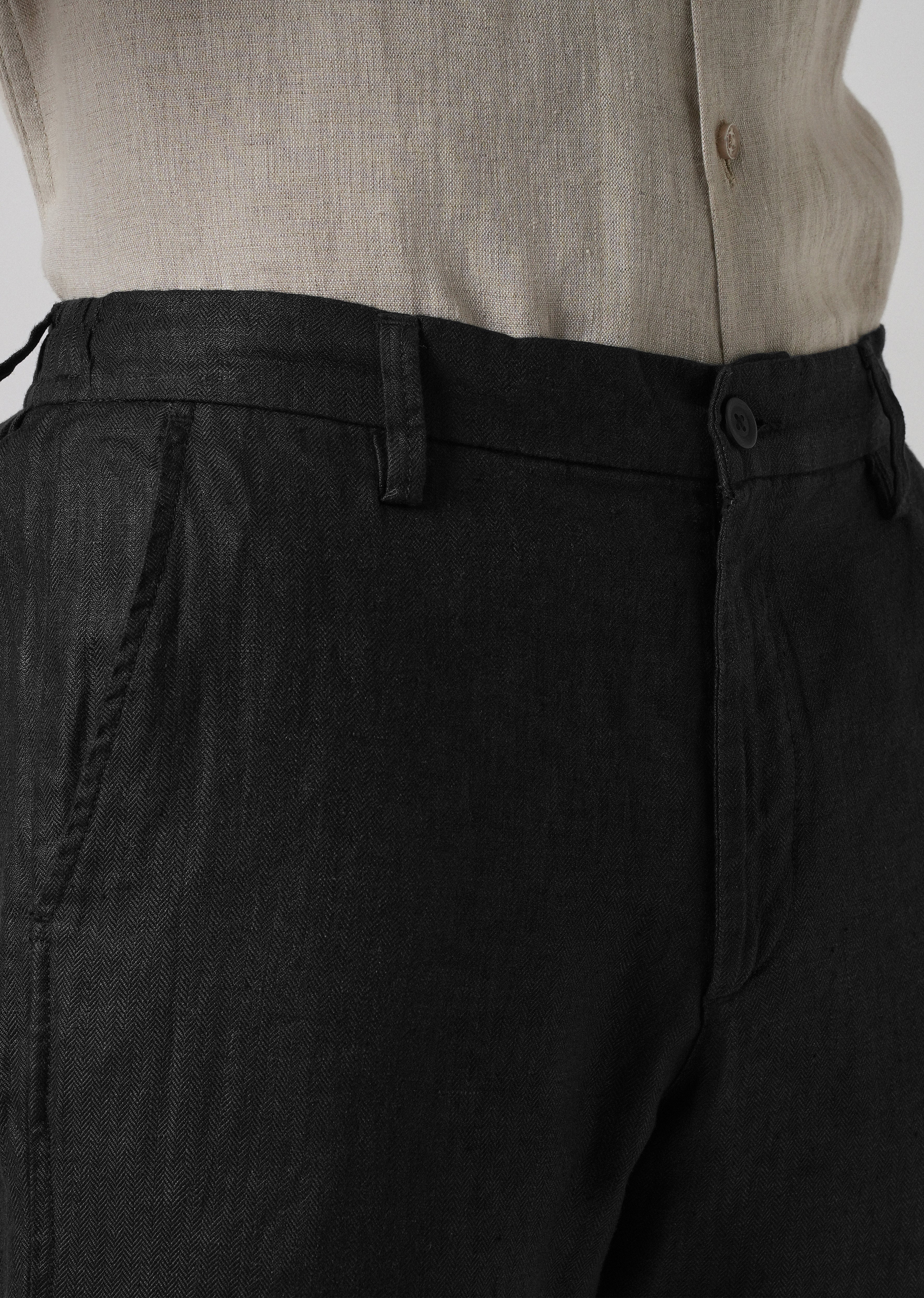 Raven Black Linen Pant - Image 5