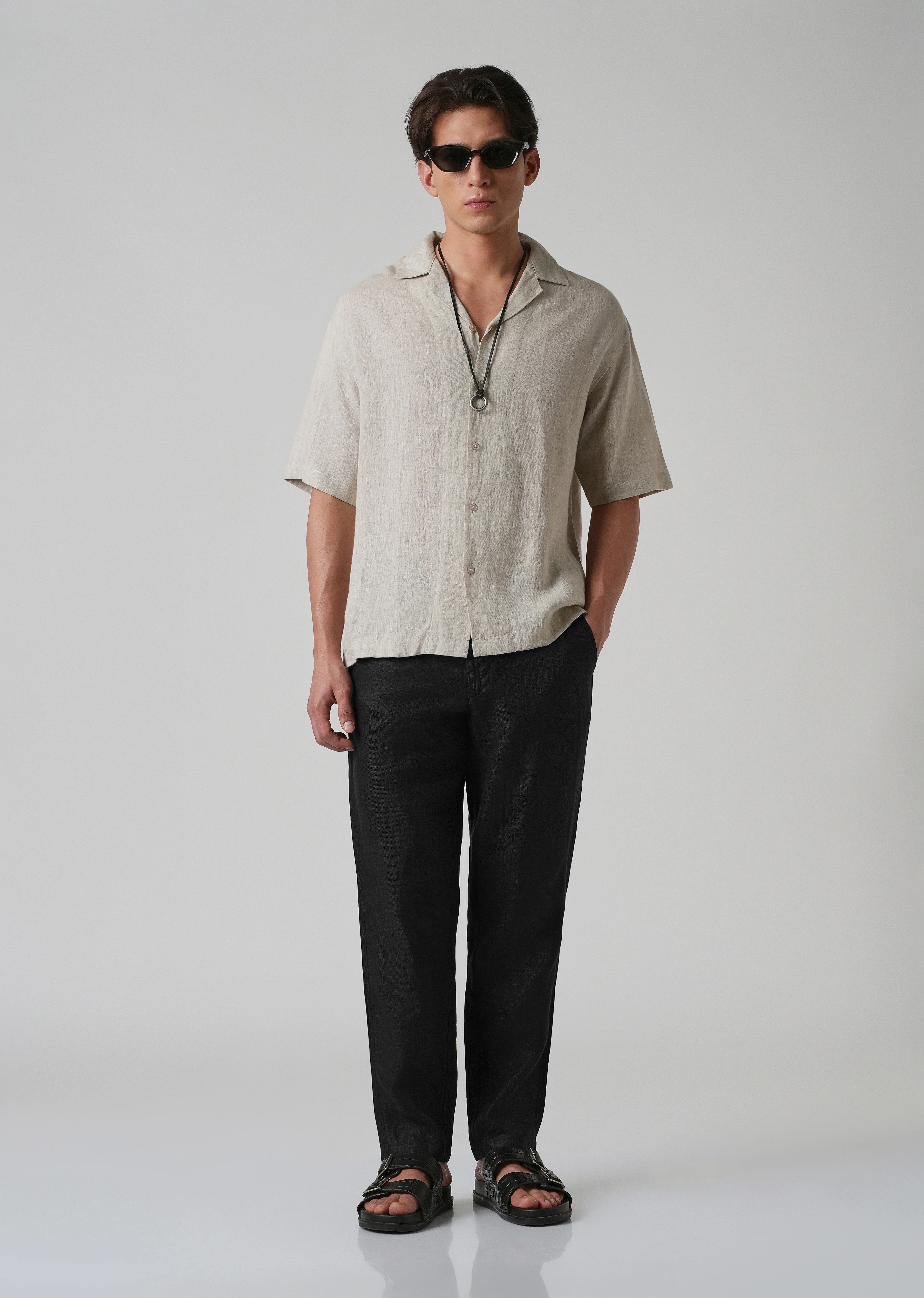 Raven Black Linen Pant - Image 6