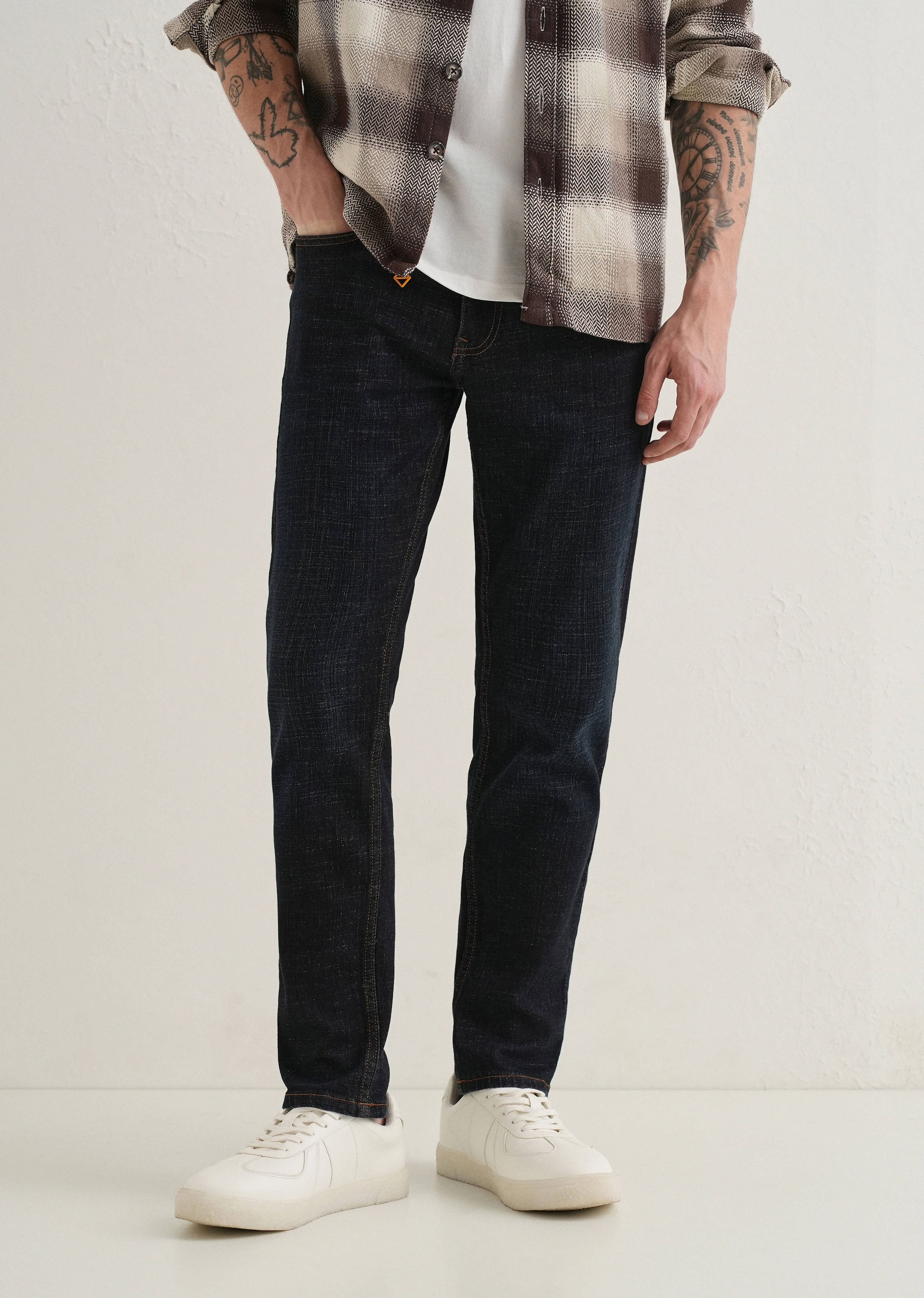 Raw Indigo Slim Fit Ankle Length Jeans - Image 7