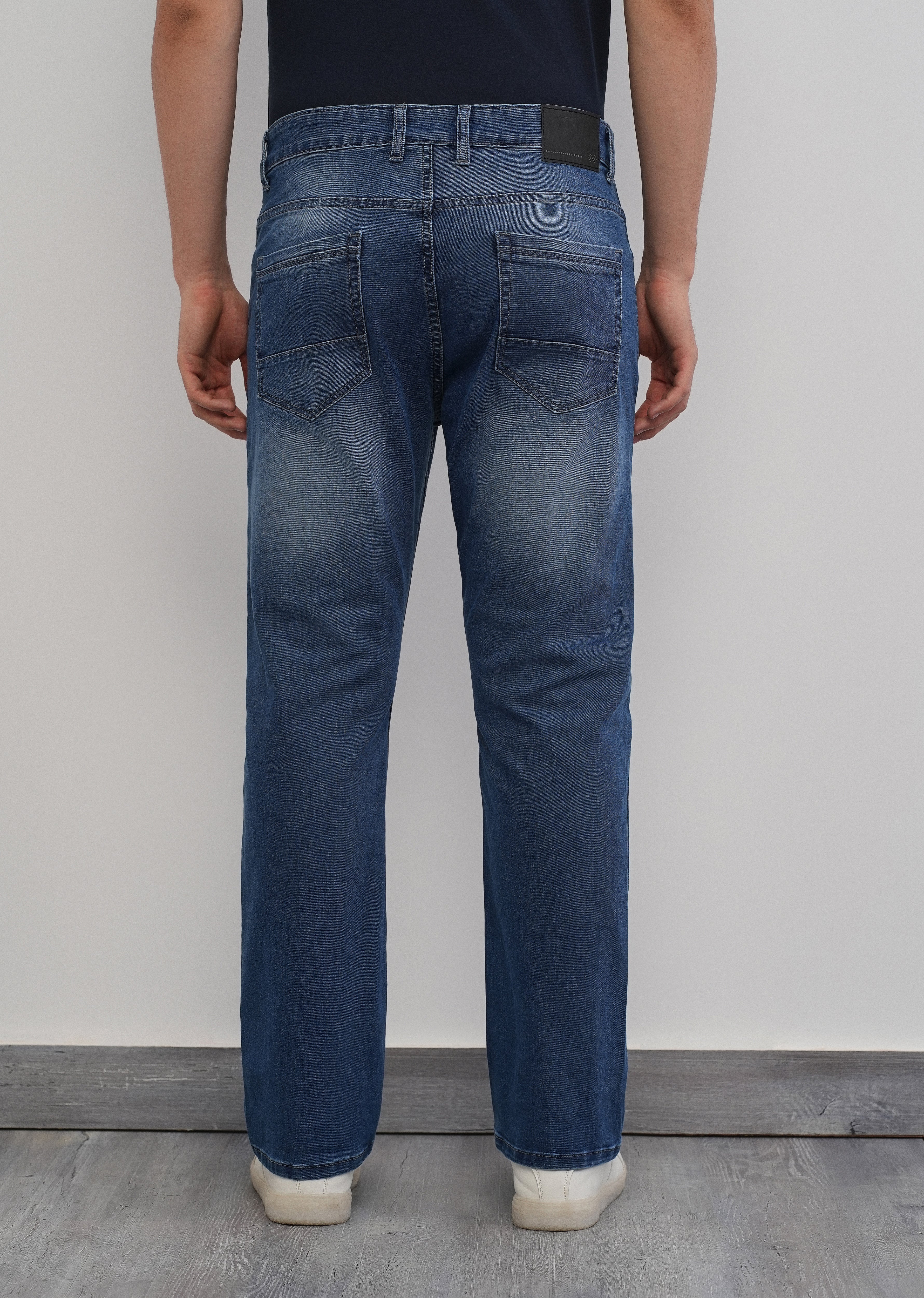 Retro Mid Blue Straight Fit Jeans - Image 2