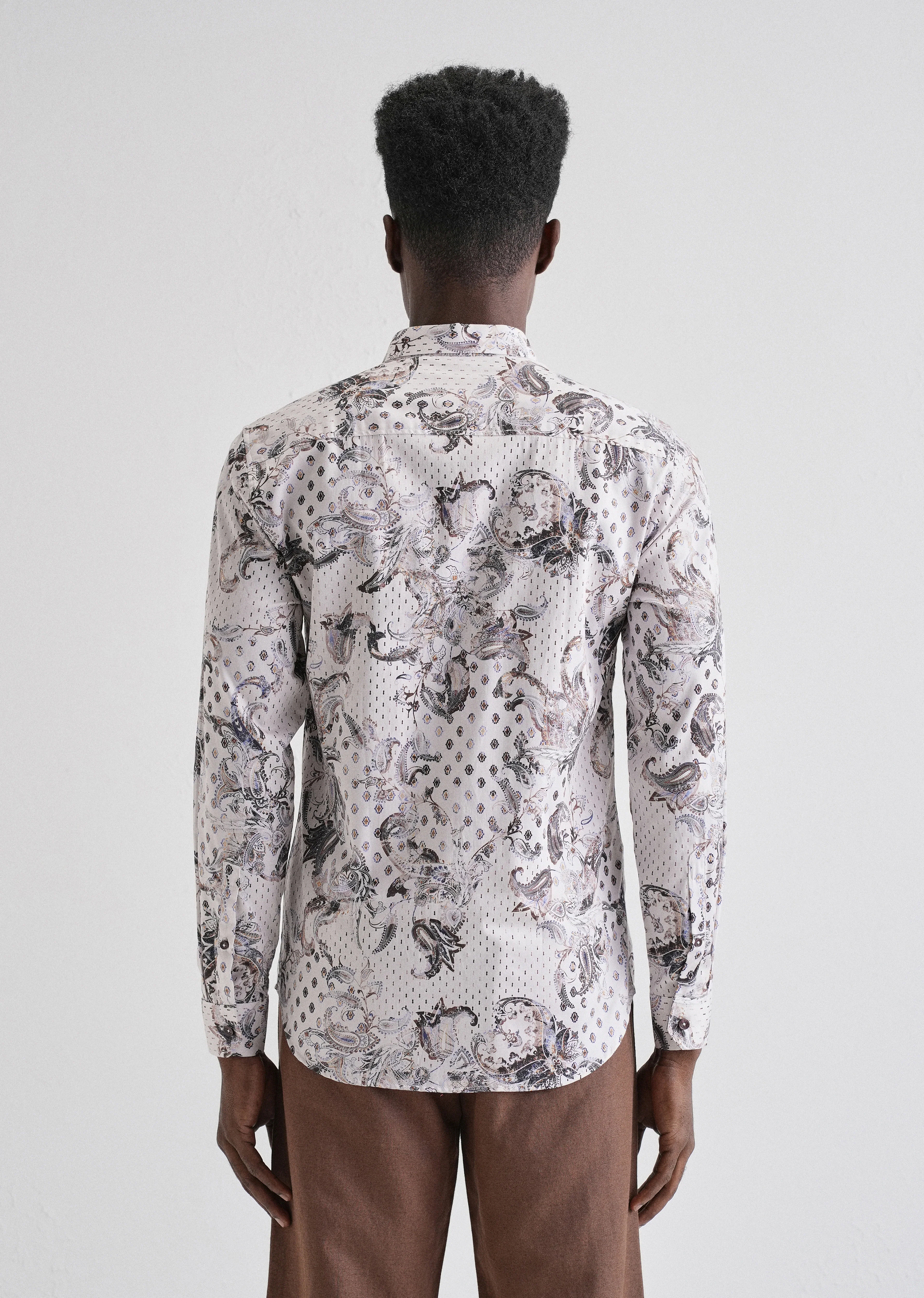 Retro Paisley Printed Shirt - Image 2