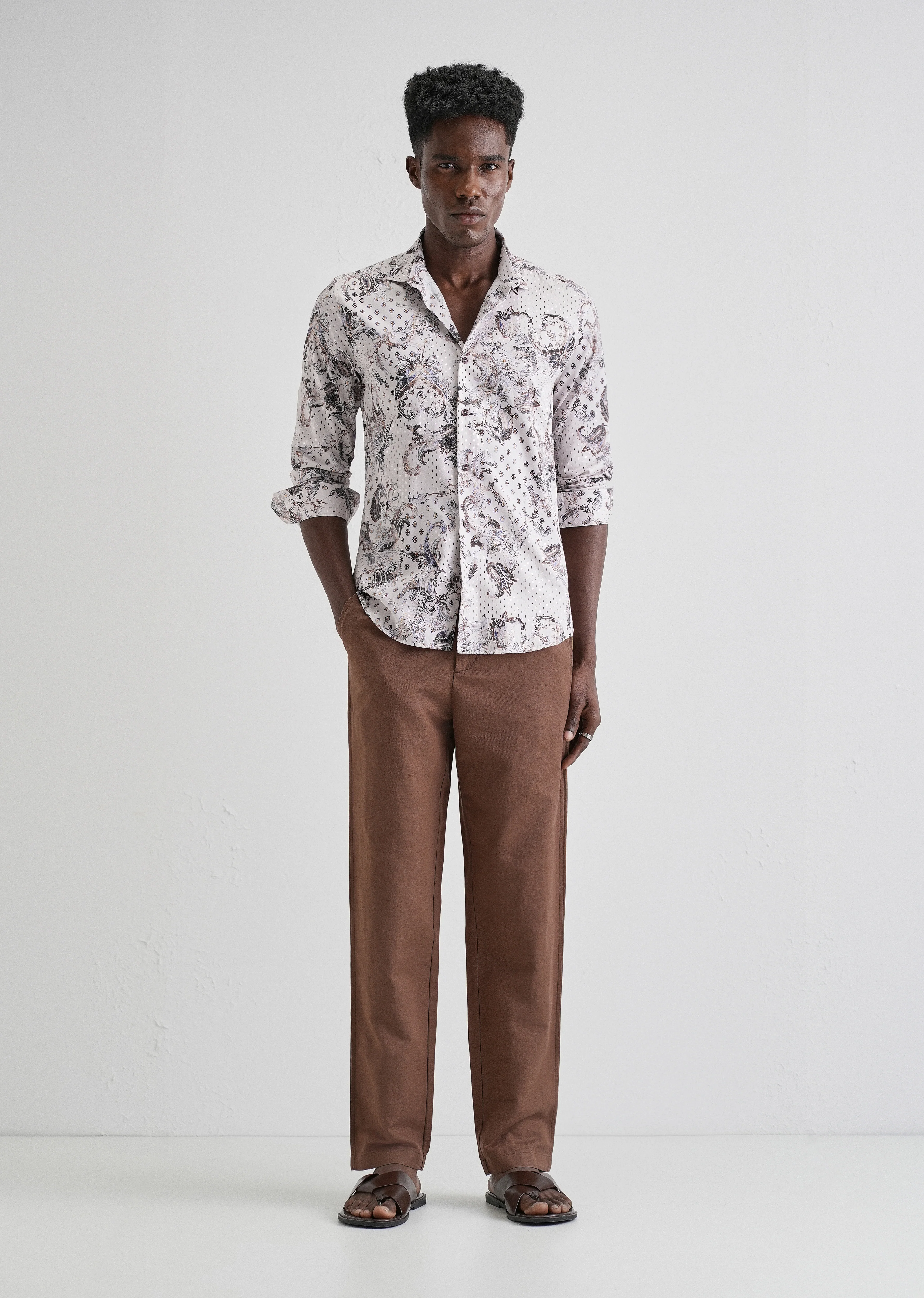 Retro Paisley Printed Shirt - Image 6