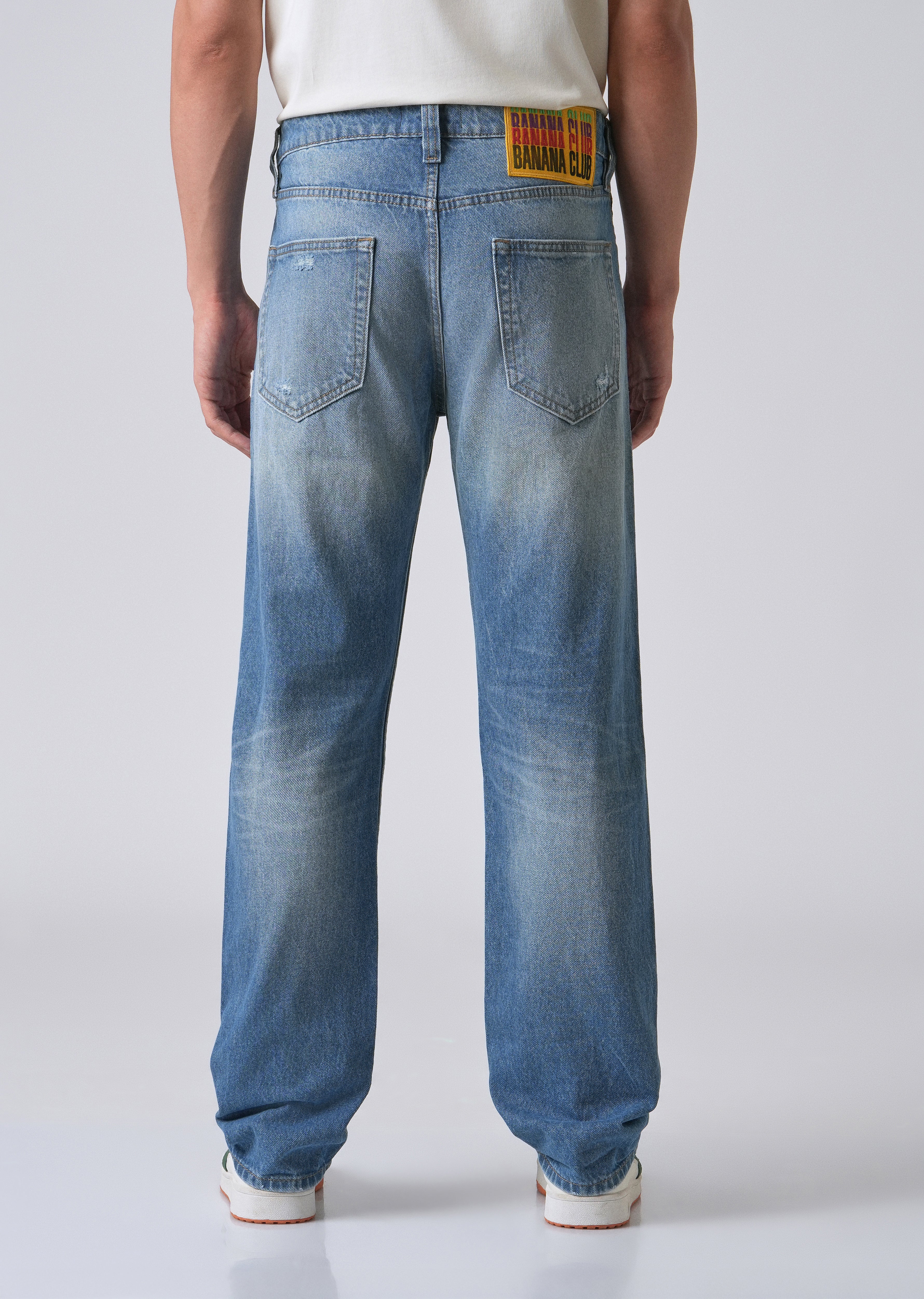 Ripped Blue Straight Fit Denim - Image 2