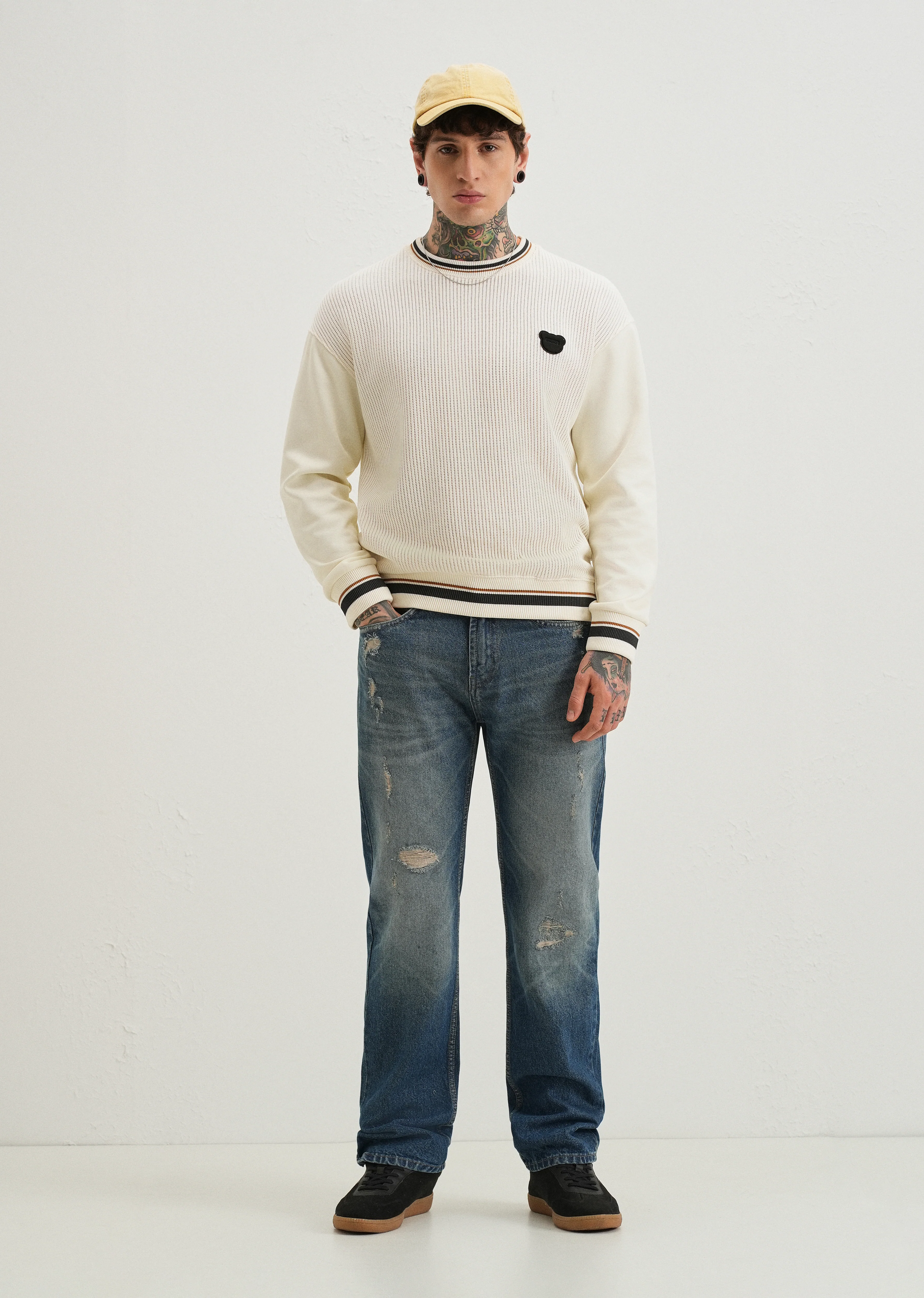 Ripped Blue Straight fit Jeans - Image 6