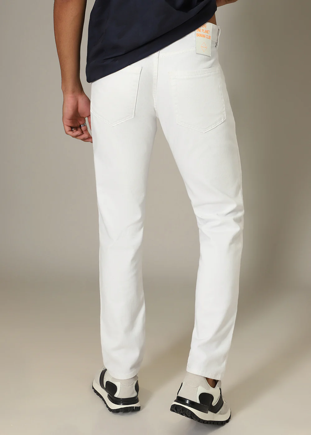 Ripped White Slim fit Jeans - Image 4