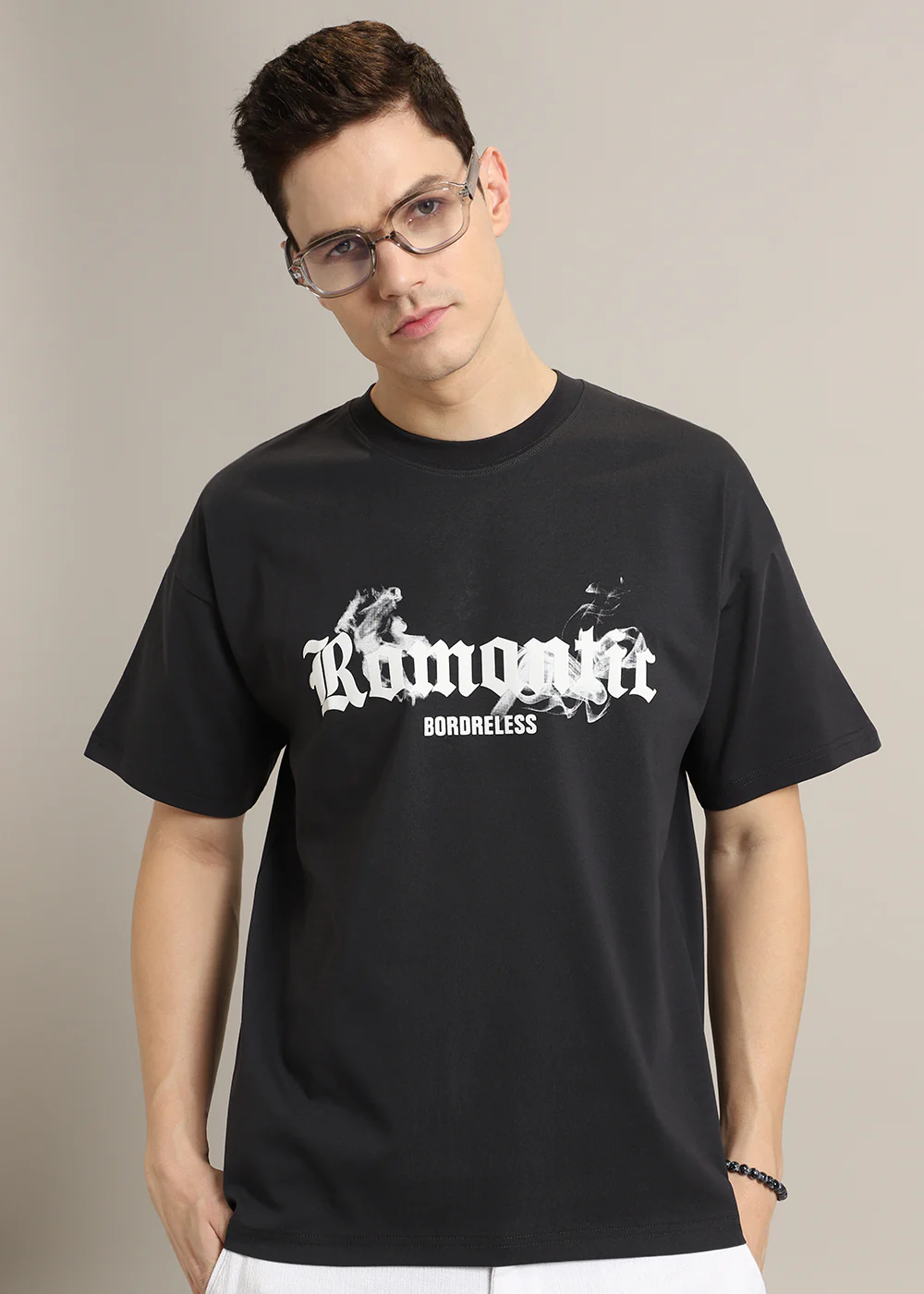 Romantic Funk Grey Oversized T-shirt - Image 3