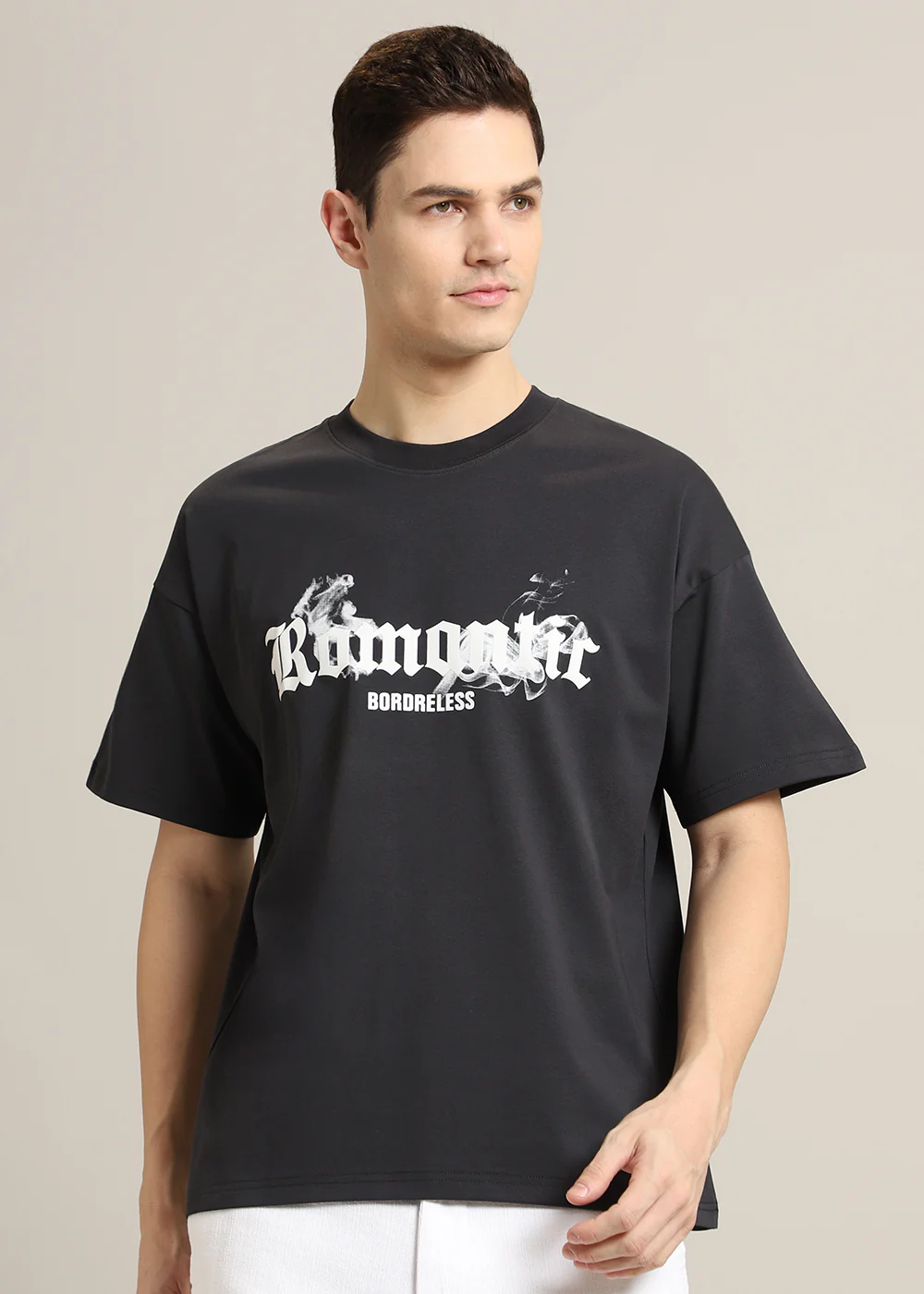 Romantic Funk Grey Oversized T-shirt - Image 5