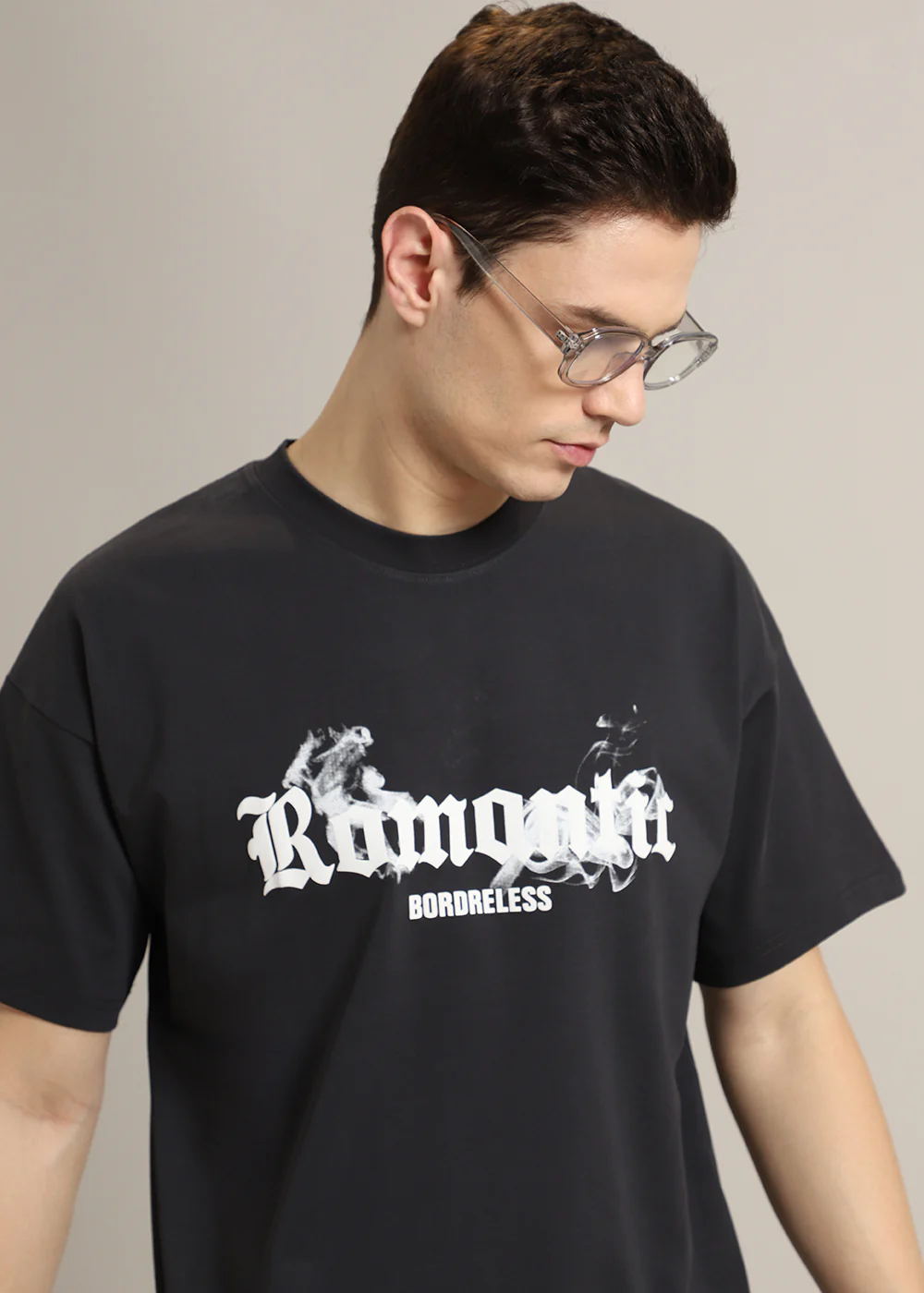 Romantic Funk Grey Oversized T-shirt - Image 7