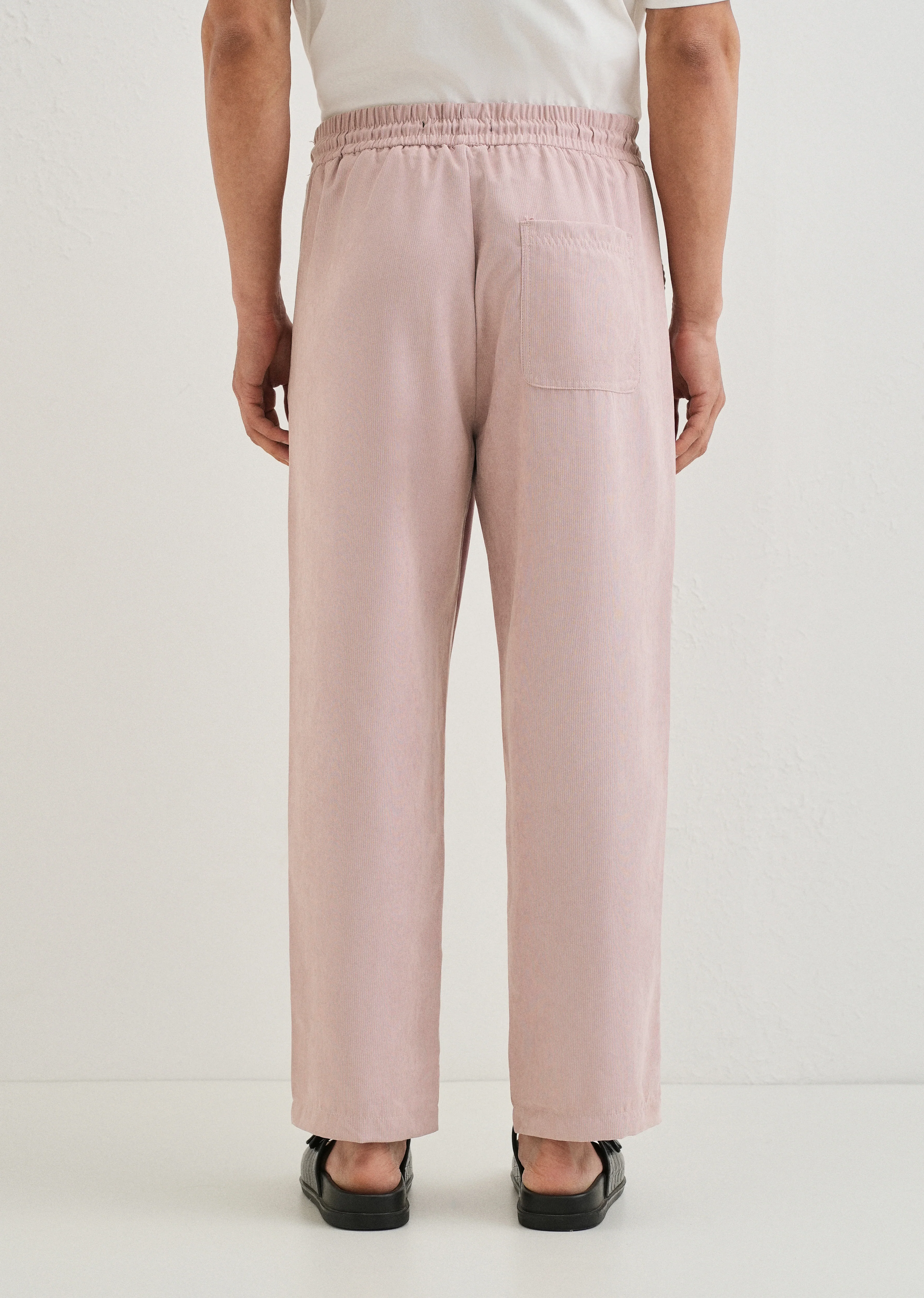 Rose Pink Pin Stripe Corduroy Pant - Image 2