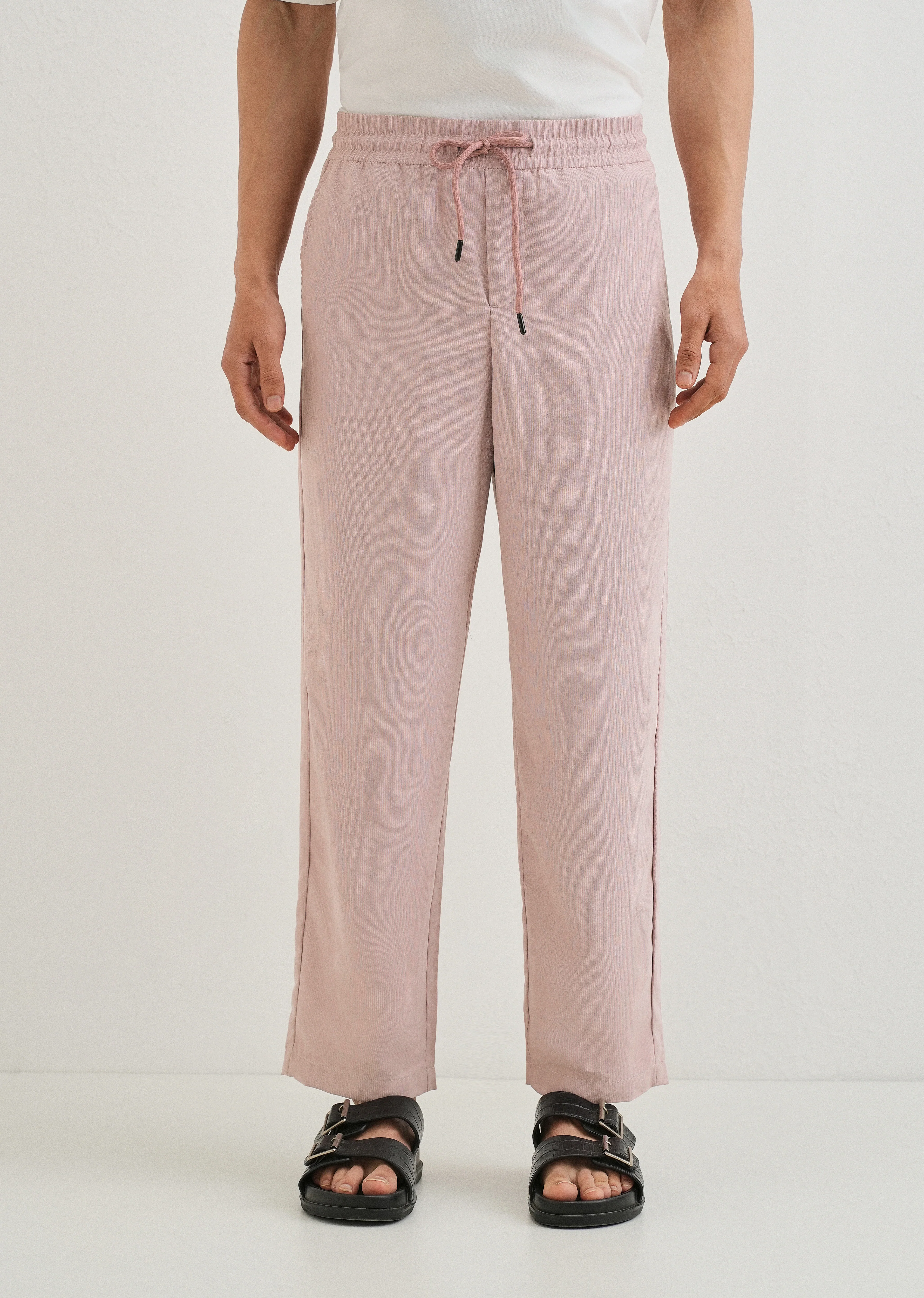 Rose Pink Pin Stripe Corduroy Pant - Image 3