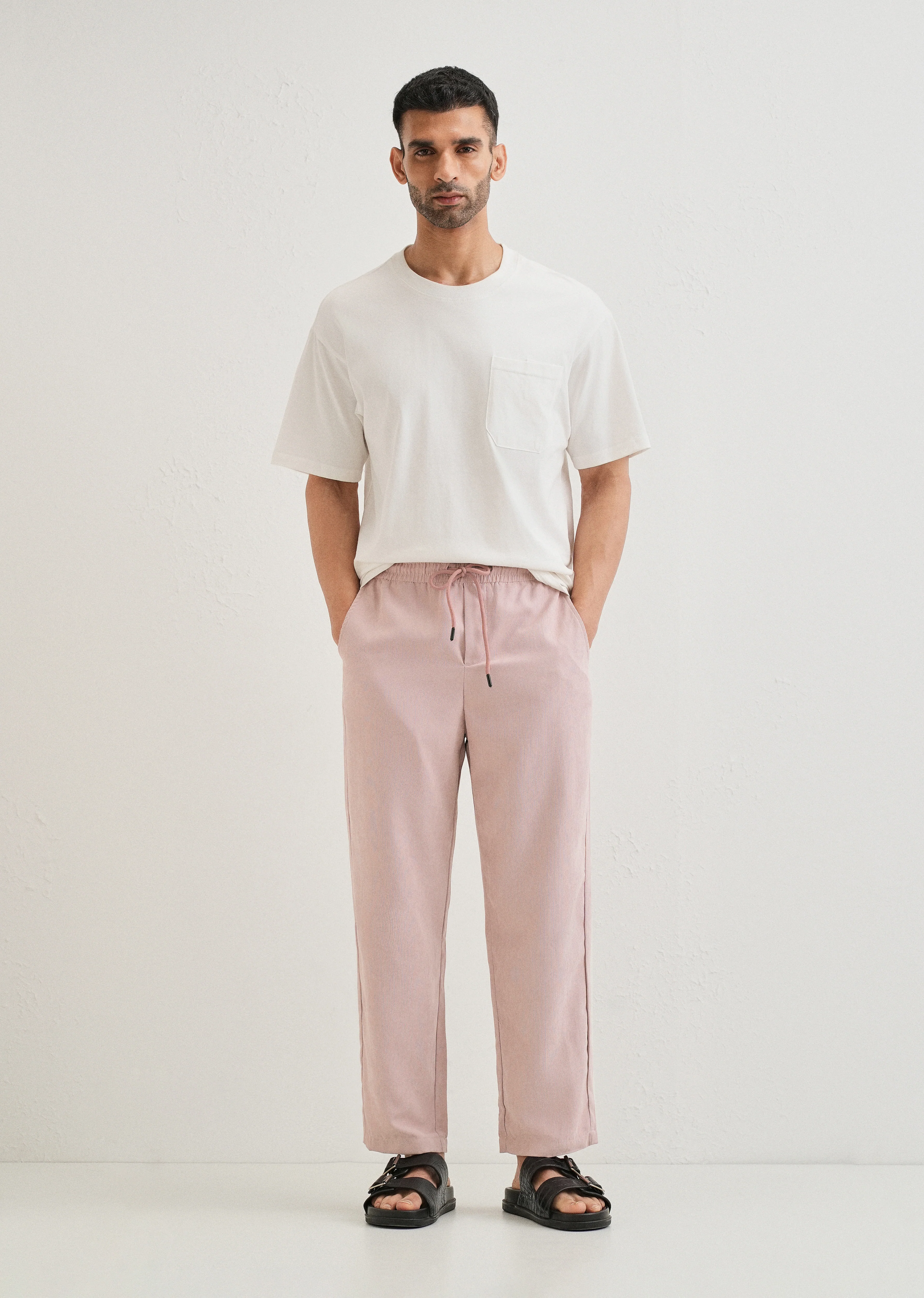 Rose Pink Pin Stripe Corduroy Pant - Image 6
