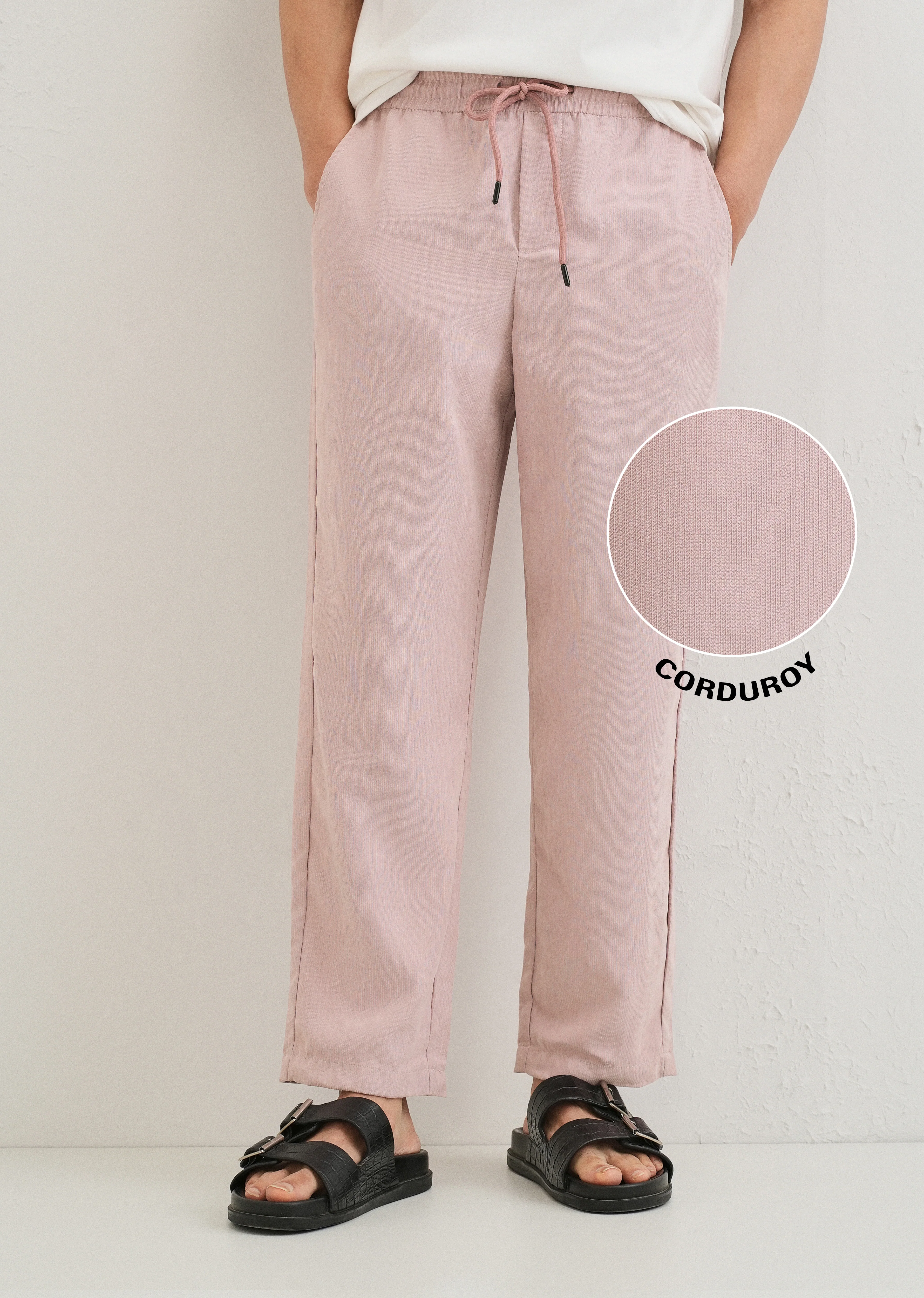 Rose Pink Pin Stripe Corduroy Pant - Image 7