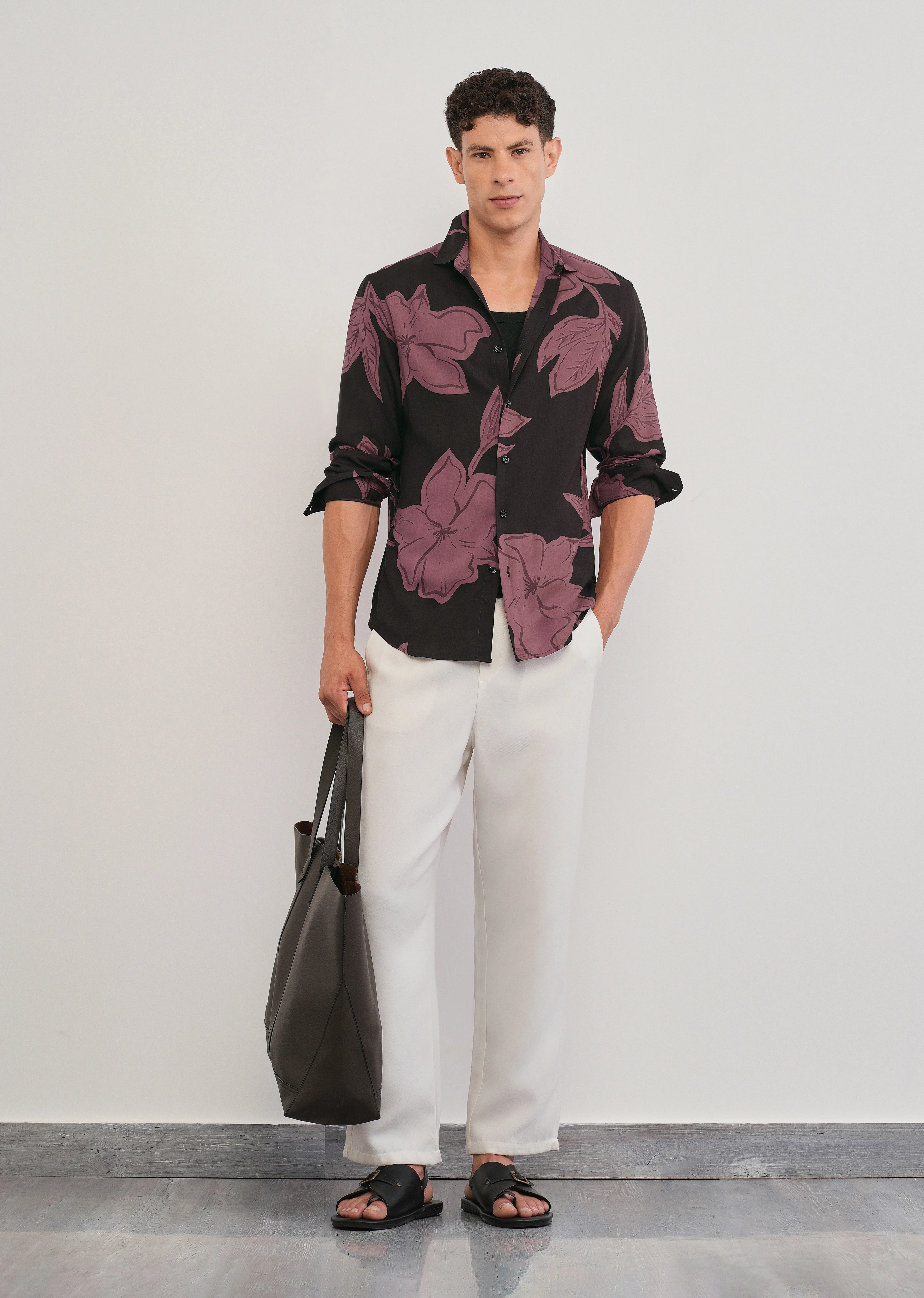 Rose Red Bold Floral Print Shirt - Image 6
