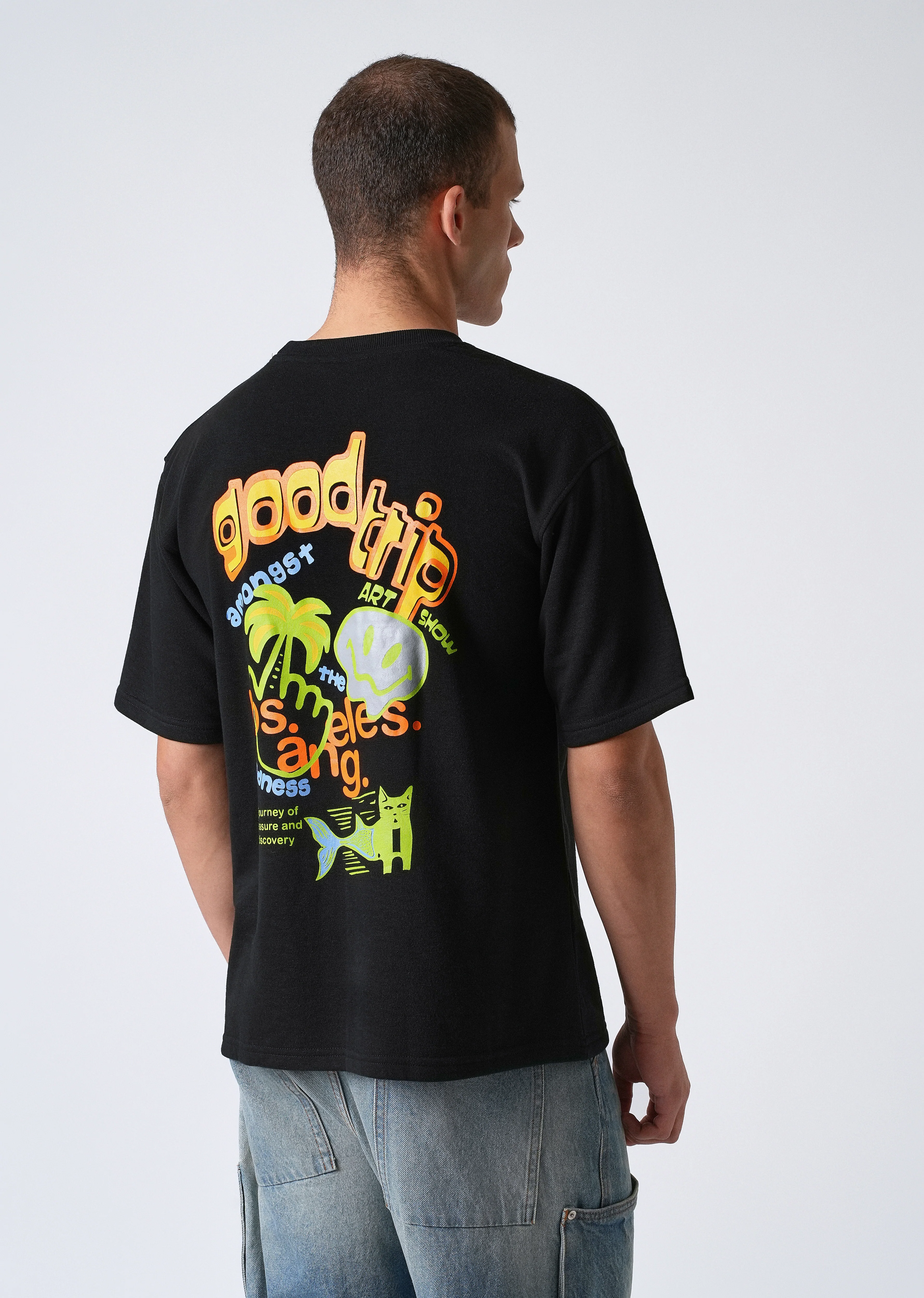 Sable Black Oversized T-shirt - Image 5