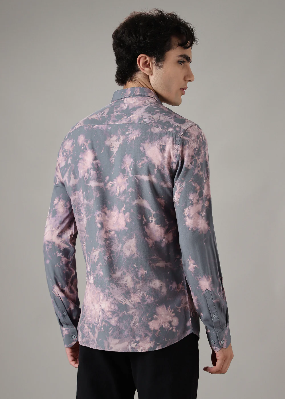 Sable Grey Abstract Printed Shirt - Image 4