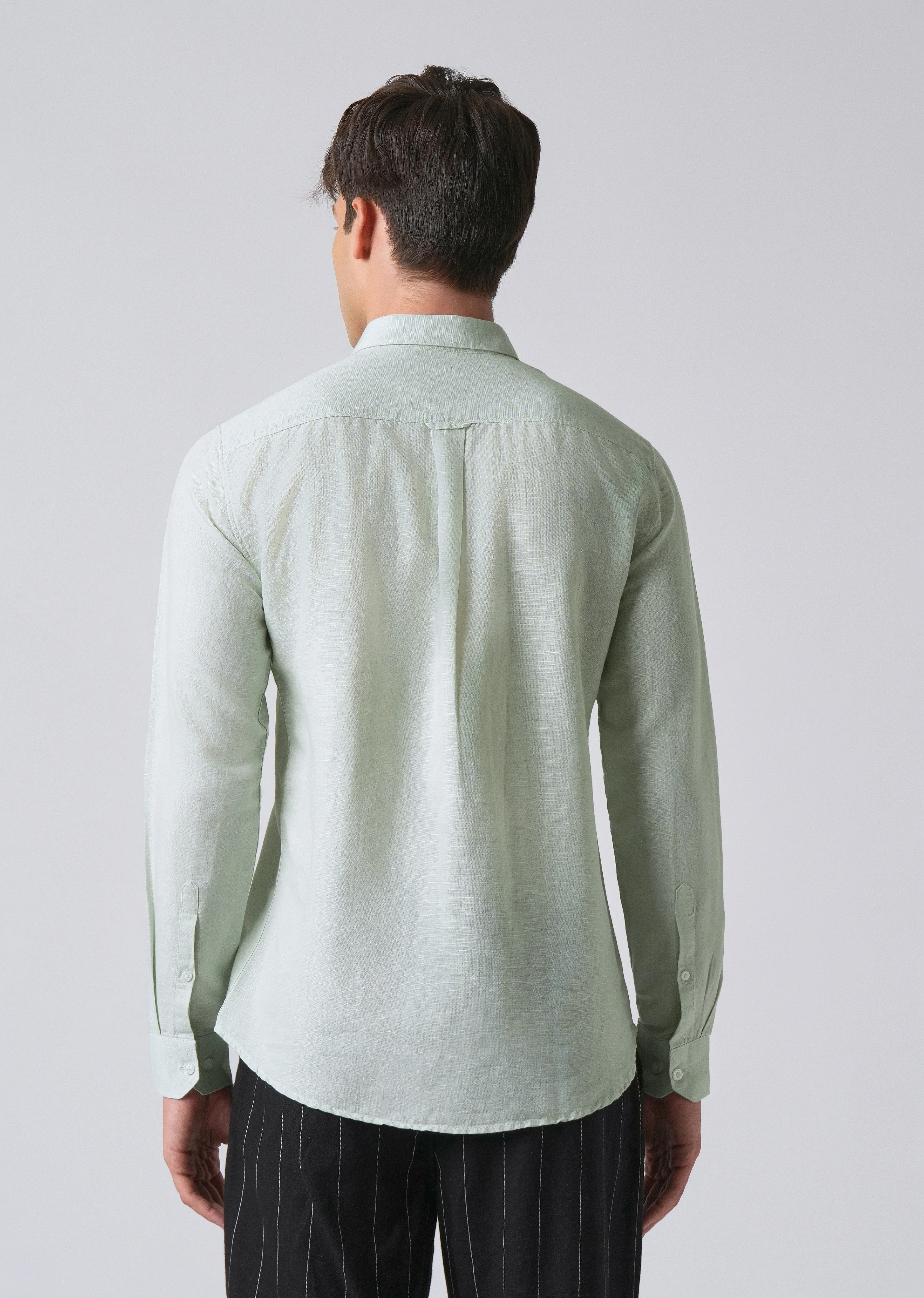 Sage Green Linen Shirt - Image 2
