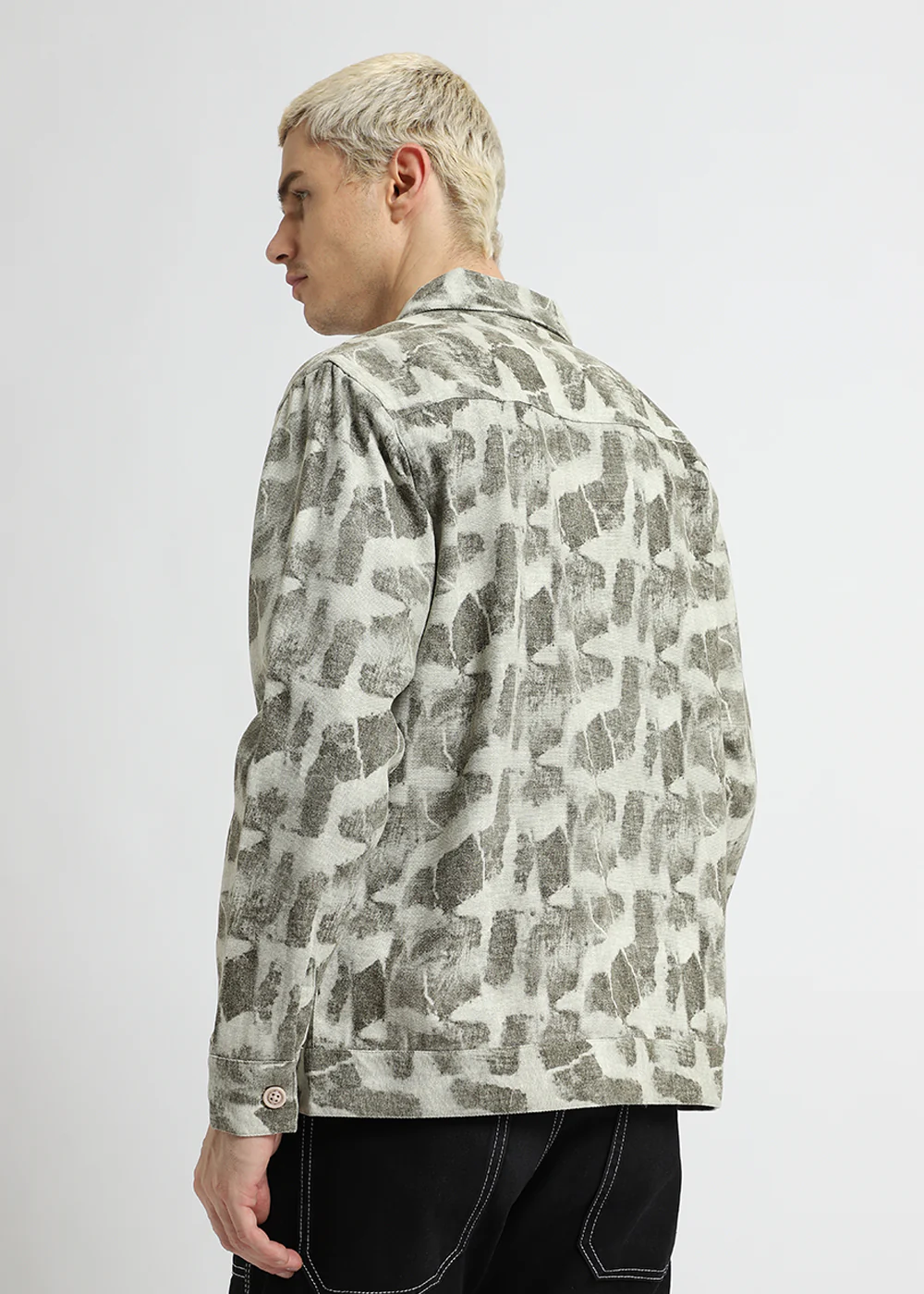 Sage Green Printed Summer Jacket - Image 5