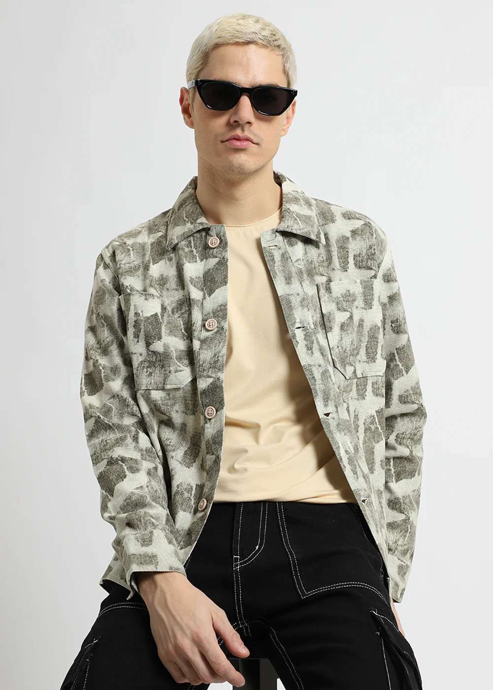 Sage Green Printed Summer Jacket - Image 6