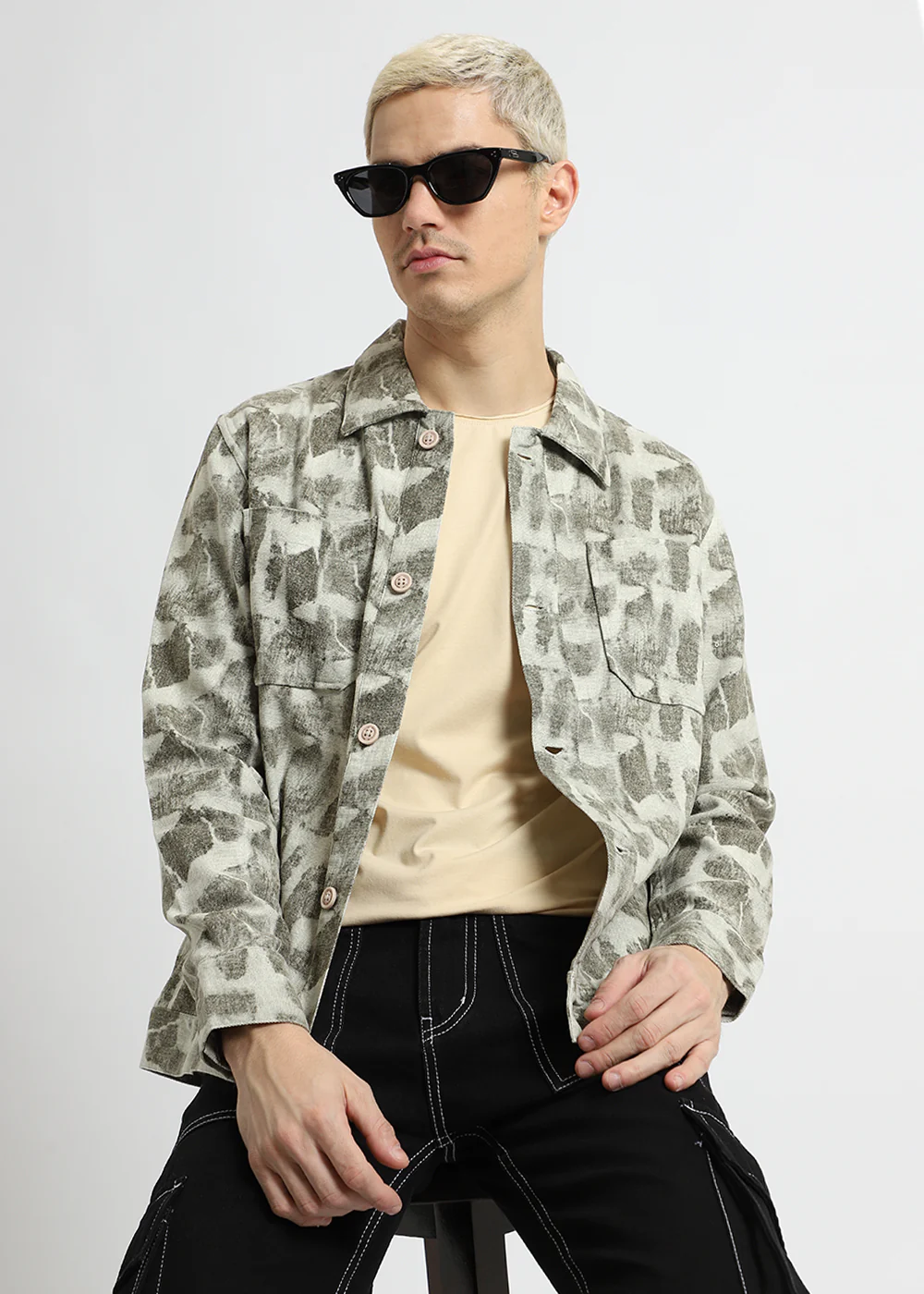 Sage Green Printed Summer Jacket - Image 8