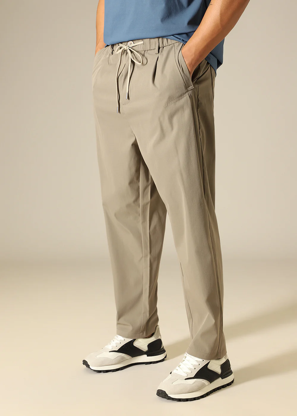 Sand Beige Relaxed Fit Trouser - Image 5