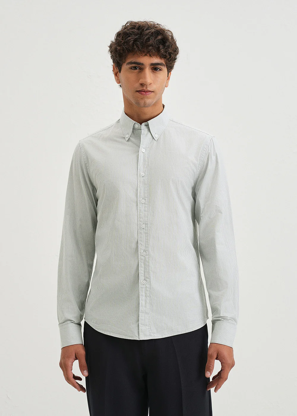 Sapphire Blue Pin Striped Shirt - Image 4