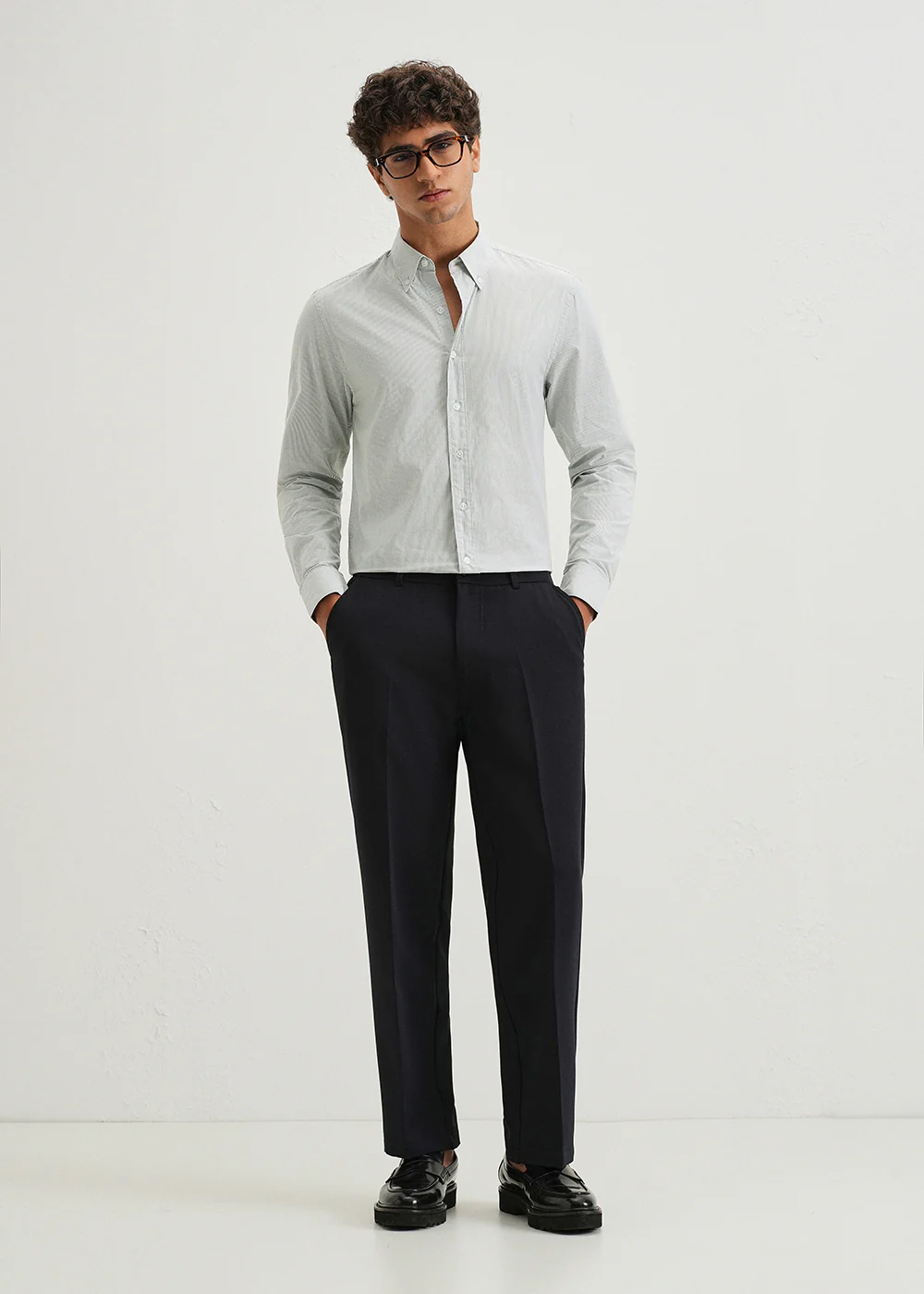 Sapphire Blue Pin Striped Shirt - Image 7