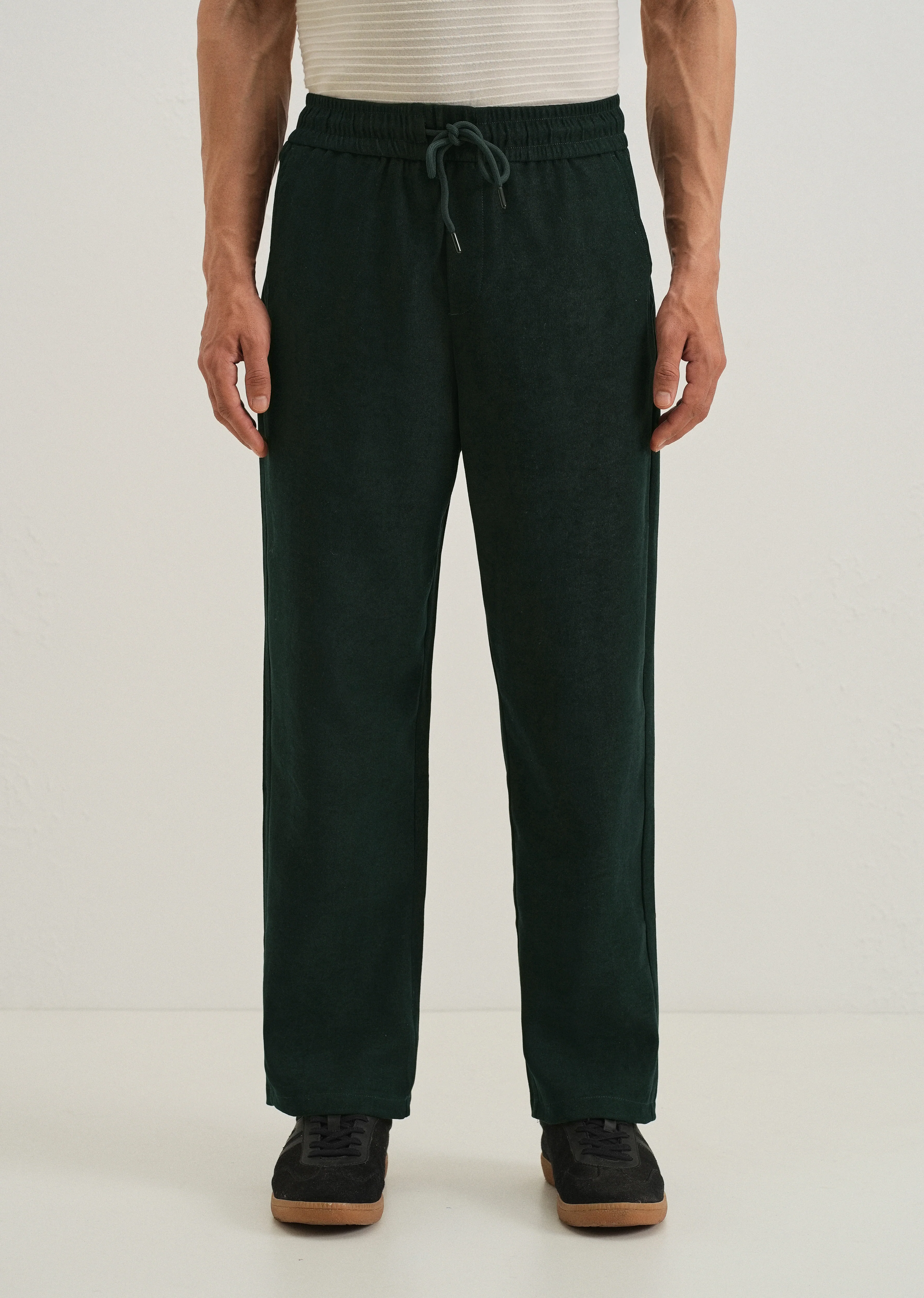 Scarab Green Thin-Corduroy Trousers - Image 3