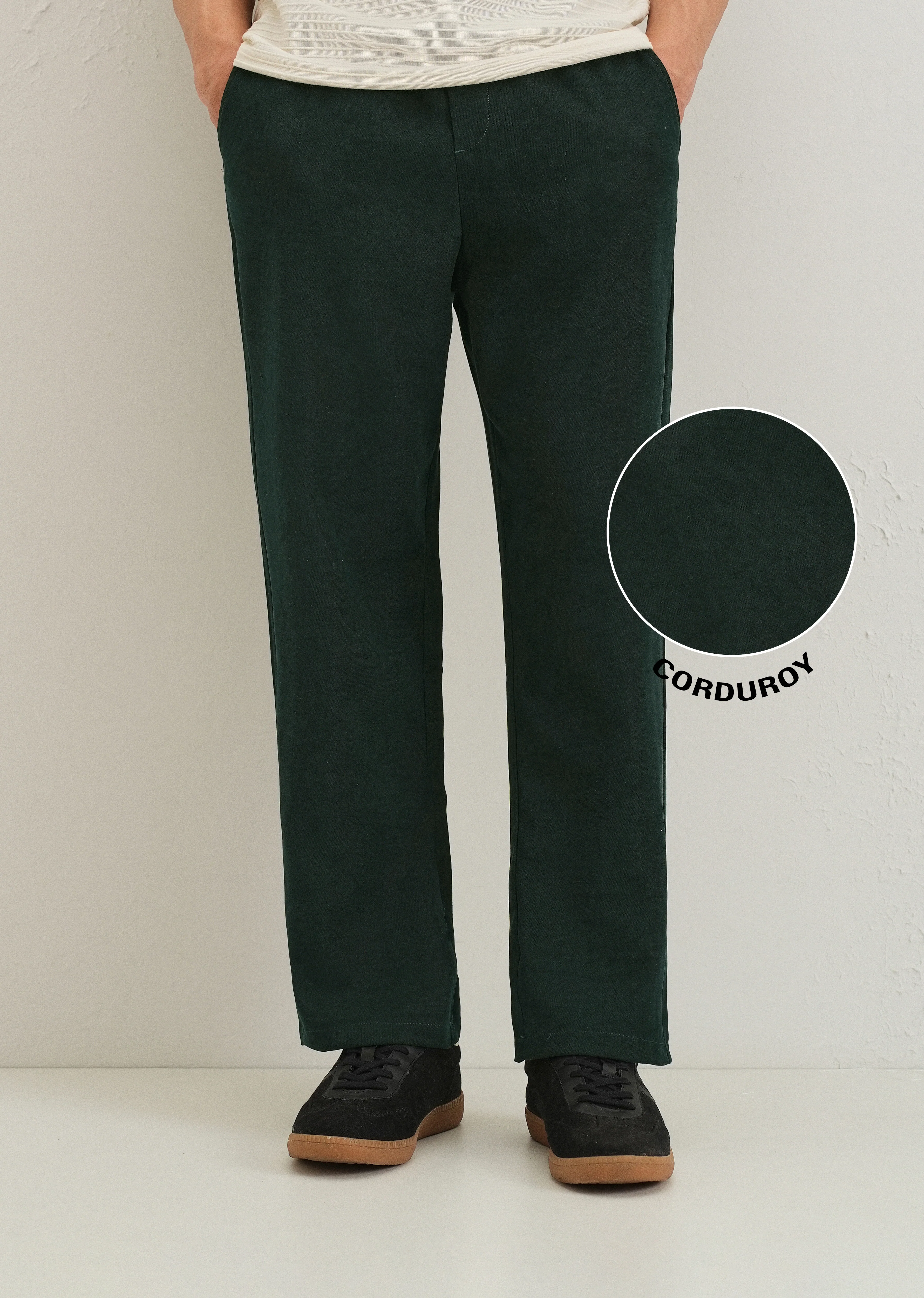 Scarab Green Thin-Corduroy Trousers - Image 7