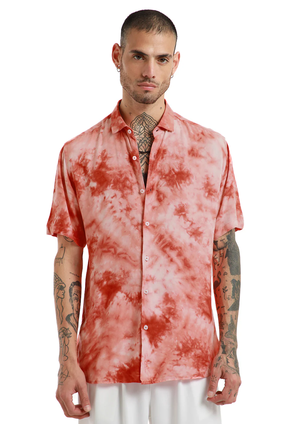 Scarlet Tie dye Half Sleeve Shirt - Image 4
