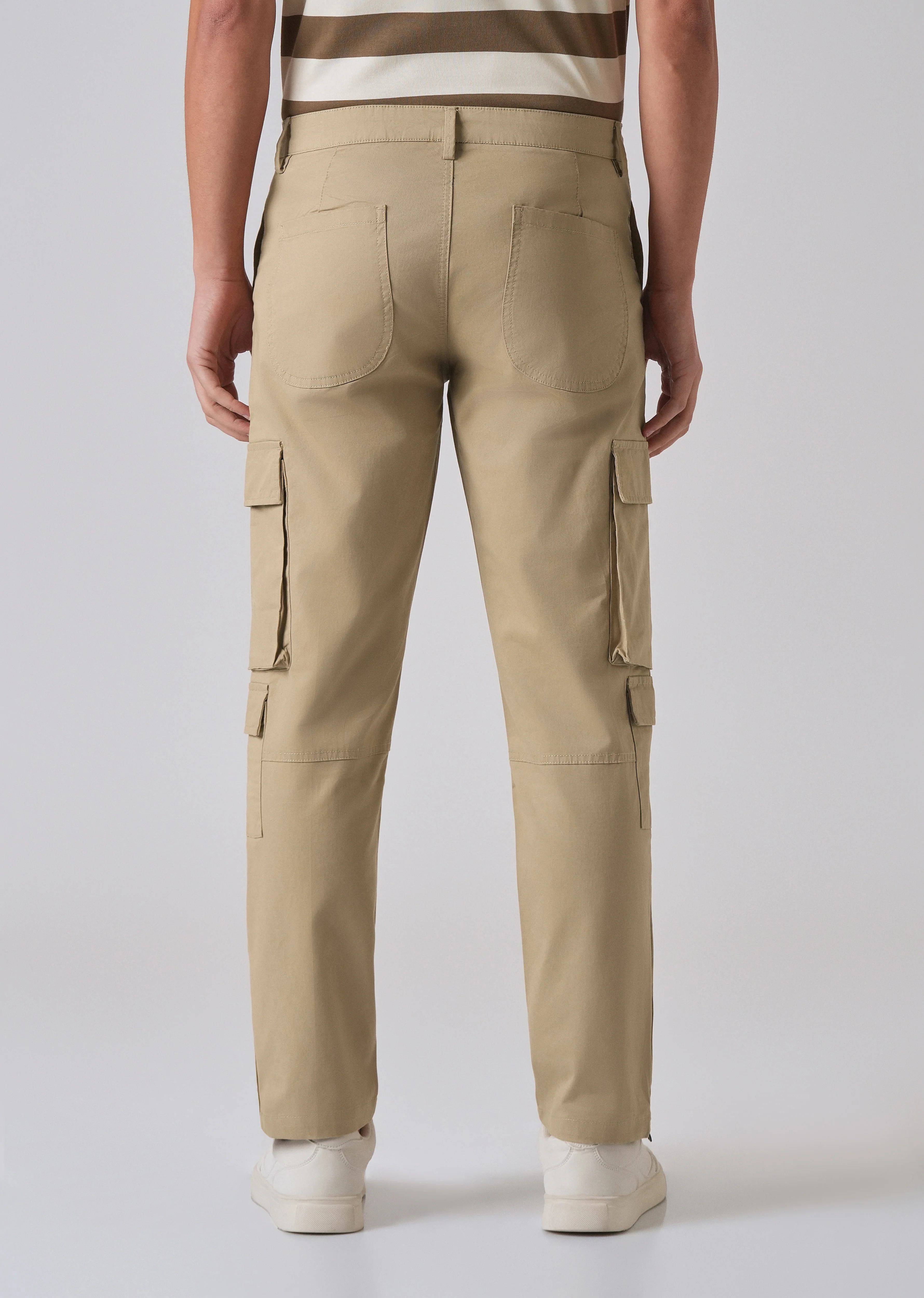 Sepia Brown Zipper Cargo Pant - Image 2