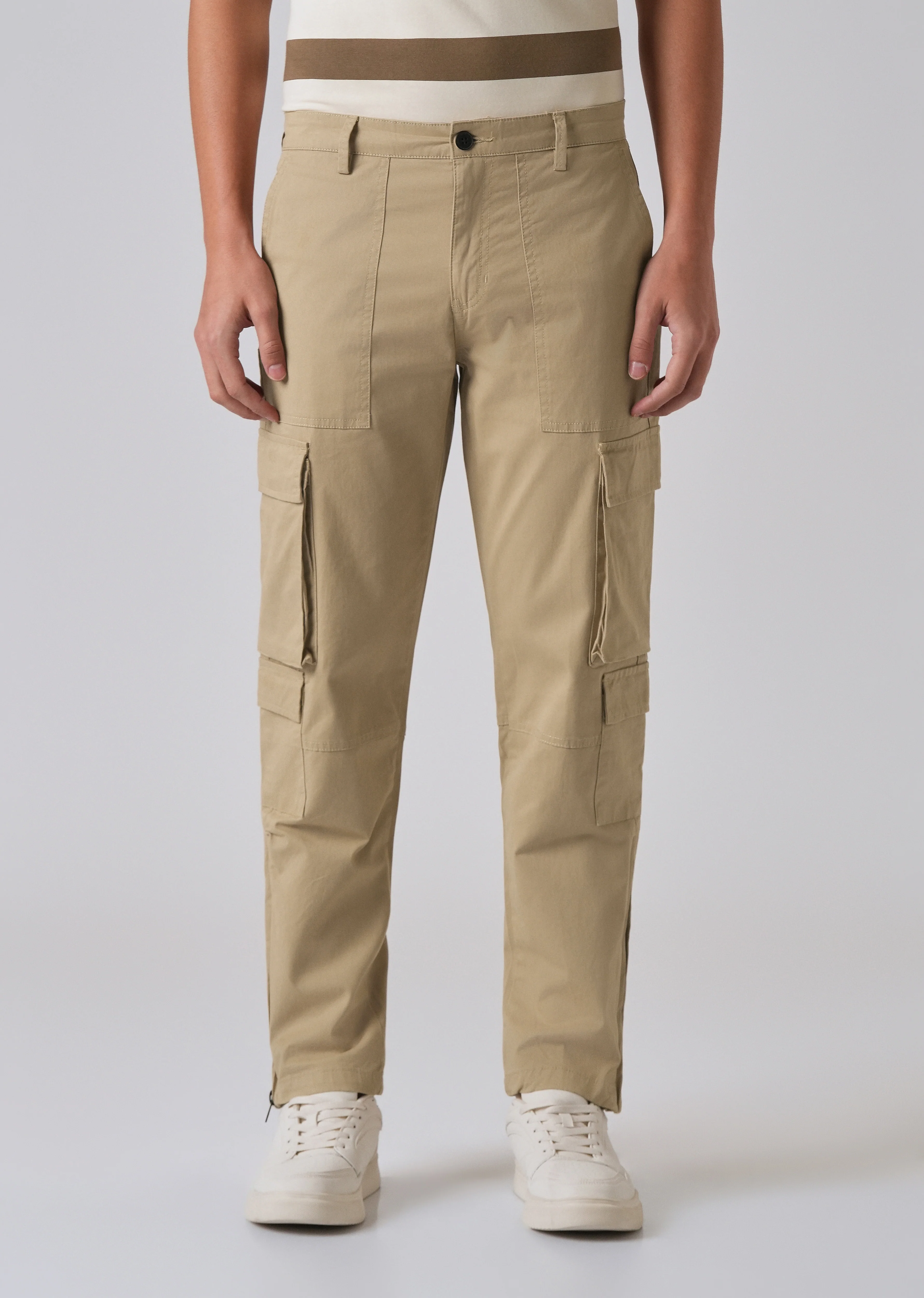 Sepia Brown Zipper Cargo Pant - Image 3
