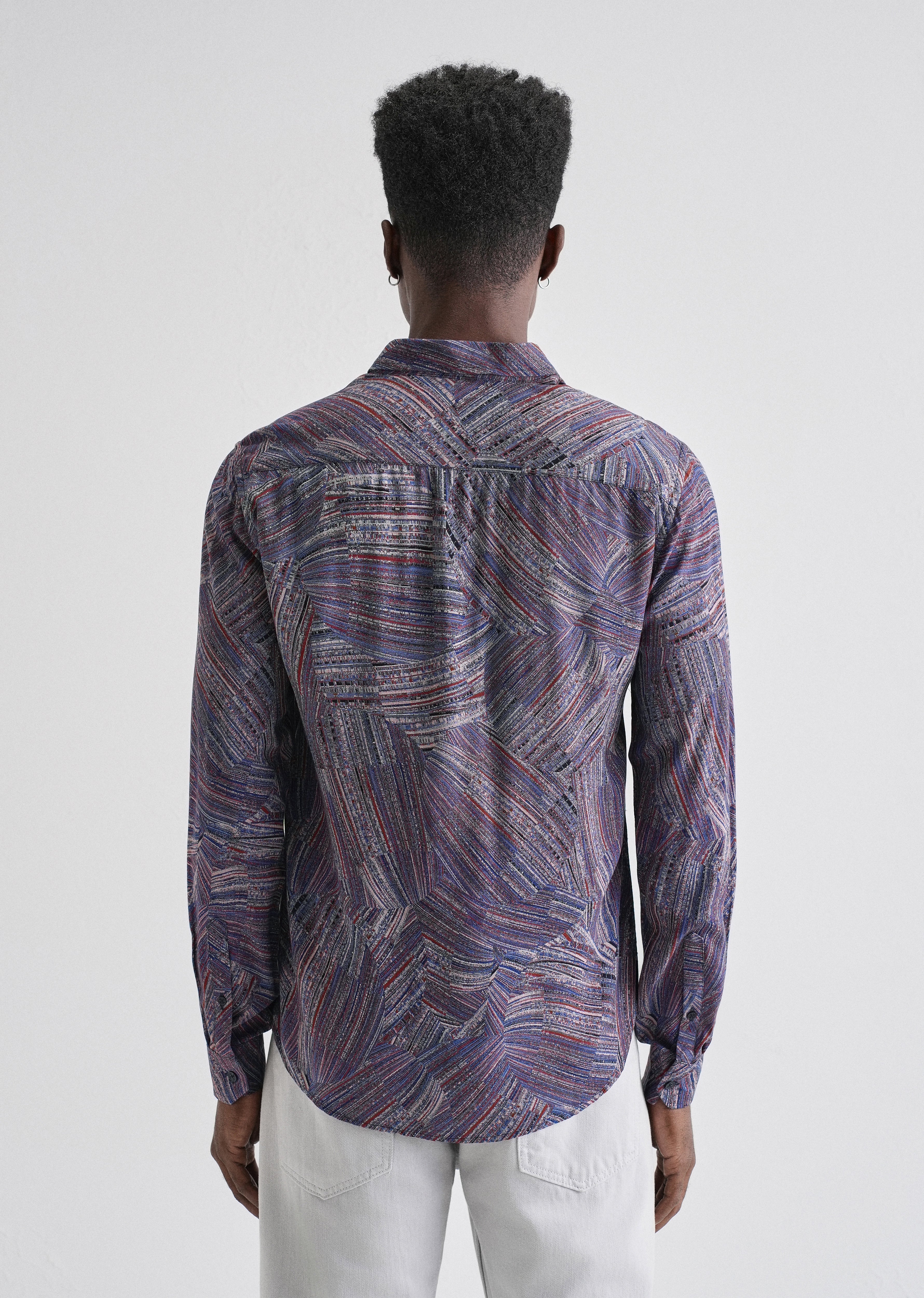 Serene Strokes Violet Feather Shirt - Image 2