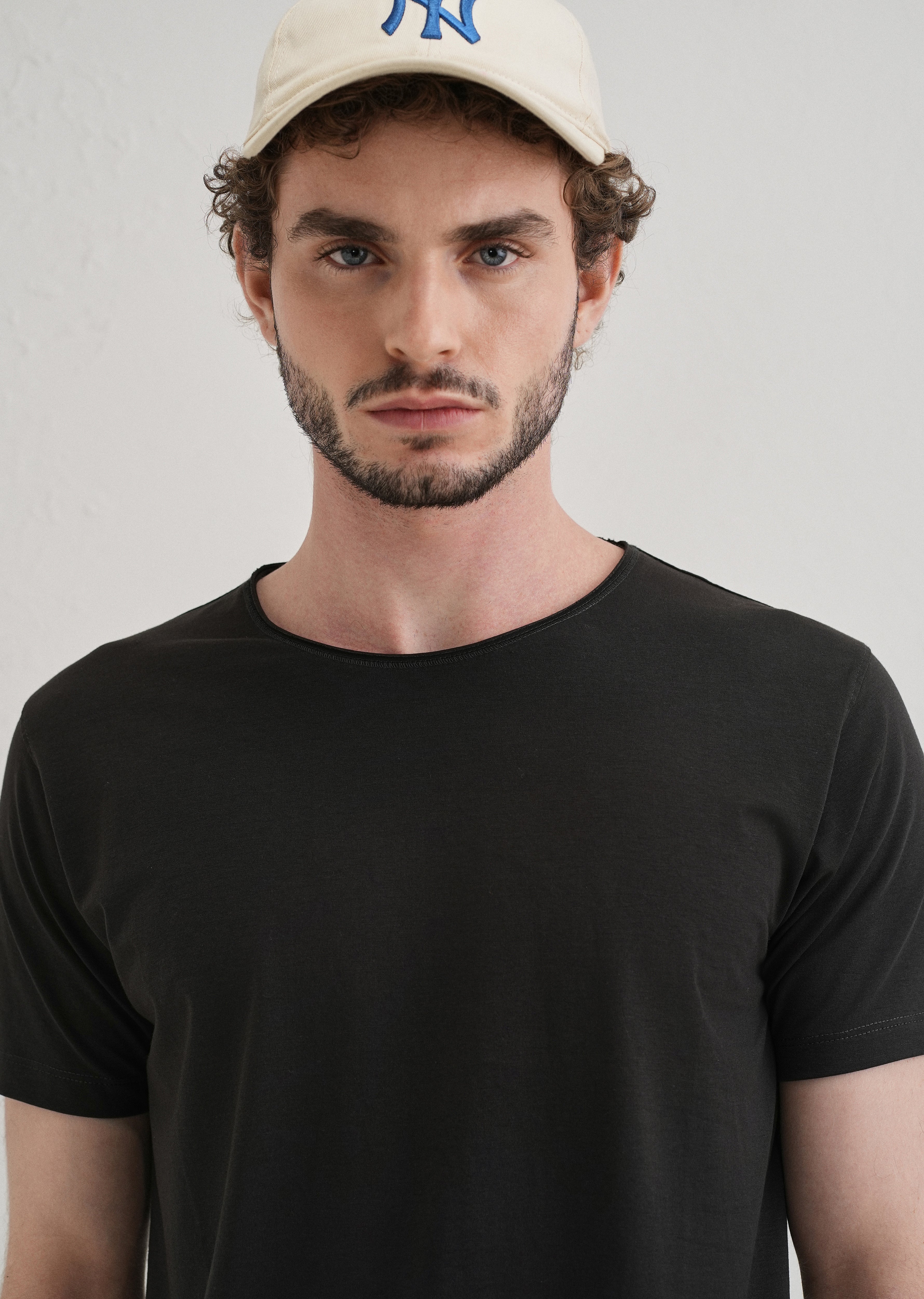Shadow Gray Plain Round Neck T-shirt - Image 5