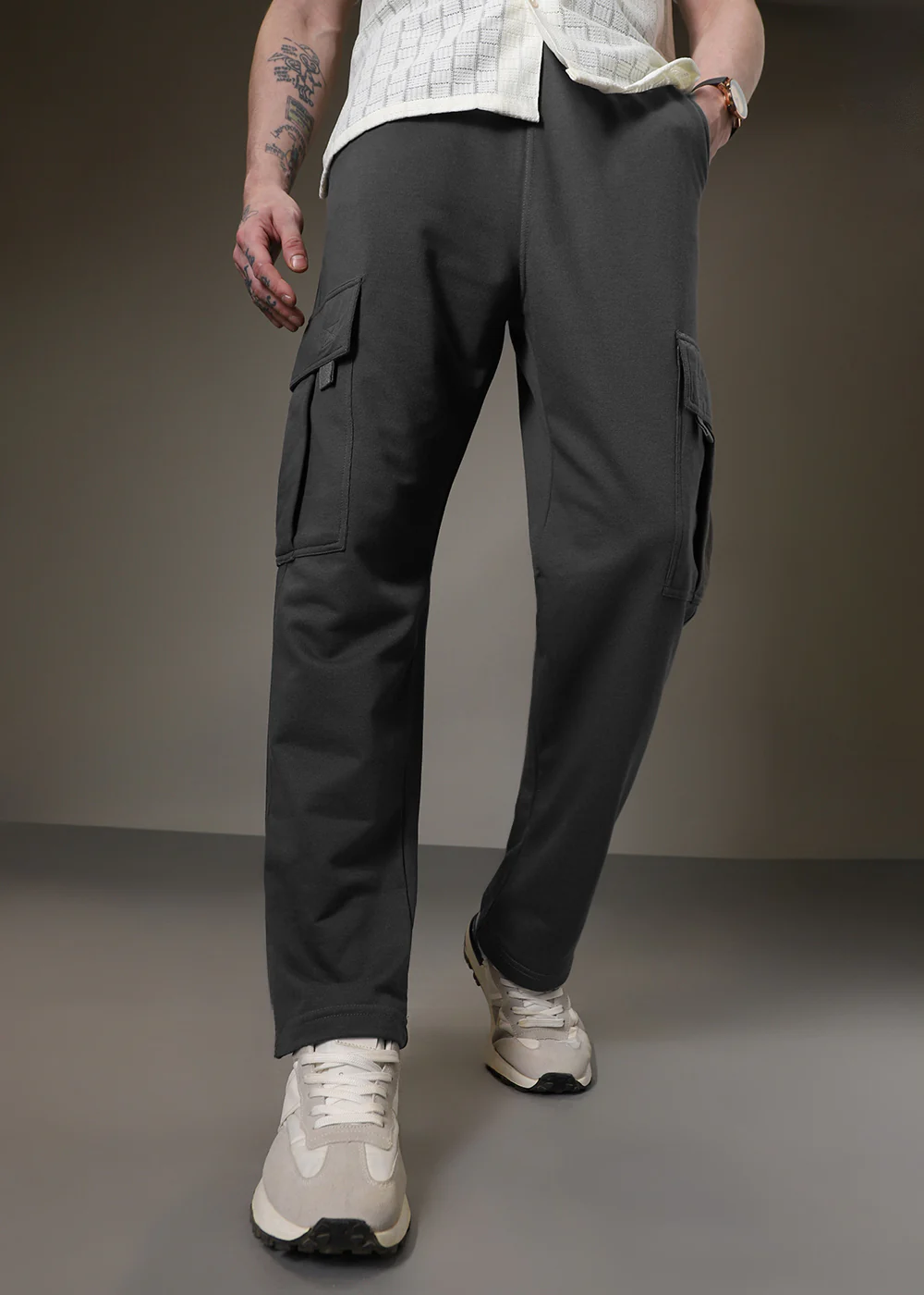 Shadow Grey Cargo Joggers - Image 3