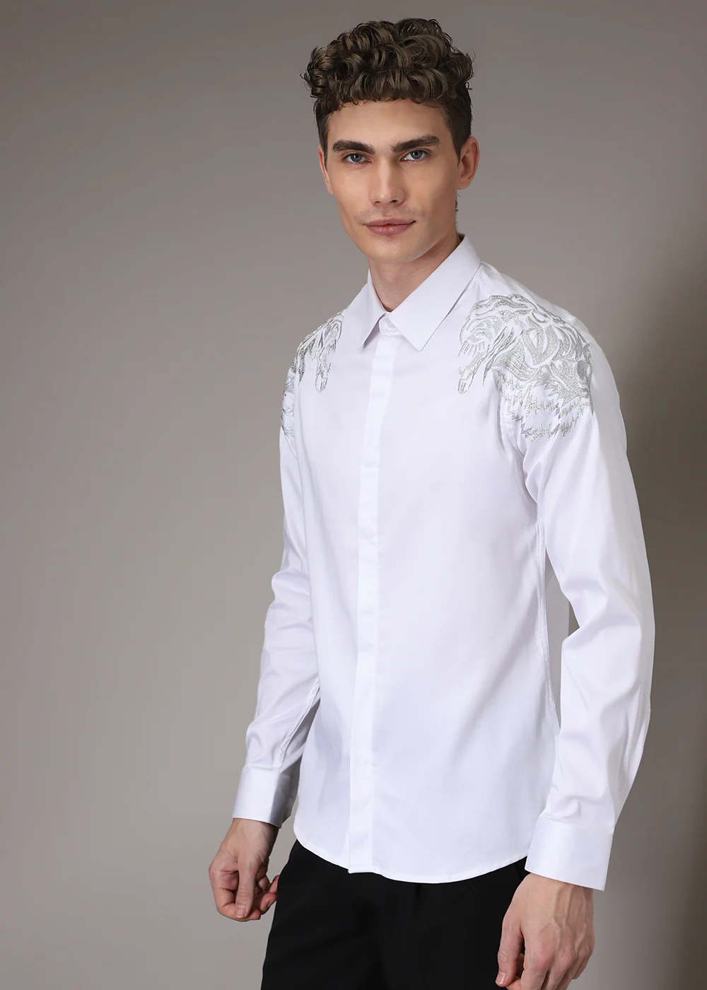 Shiro Lion Embroidery Designer Shirt - Image 5