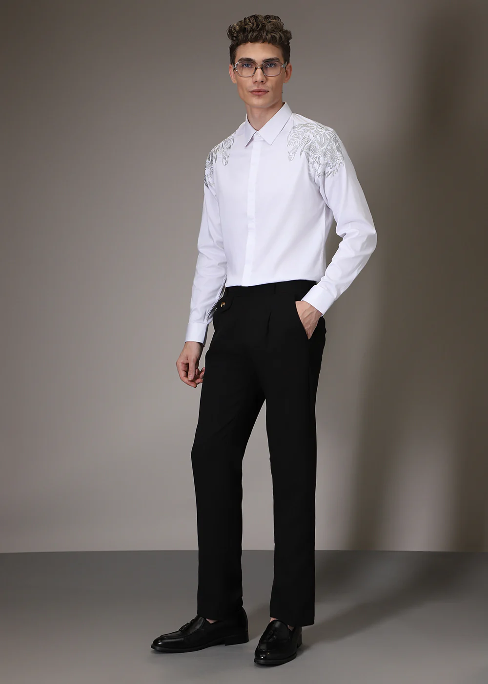 Shiro Lion Embroidery Designer Shirt - Image 6