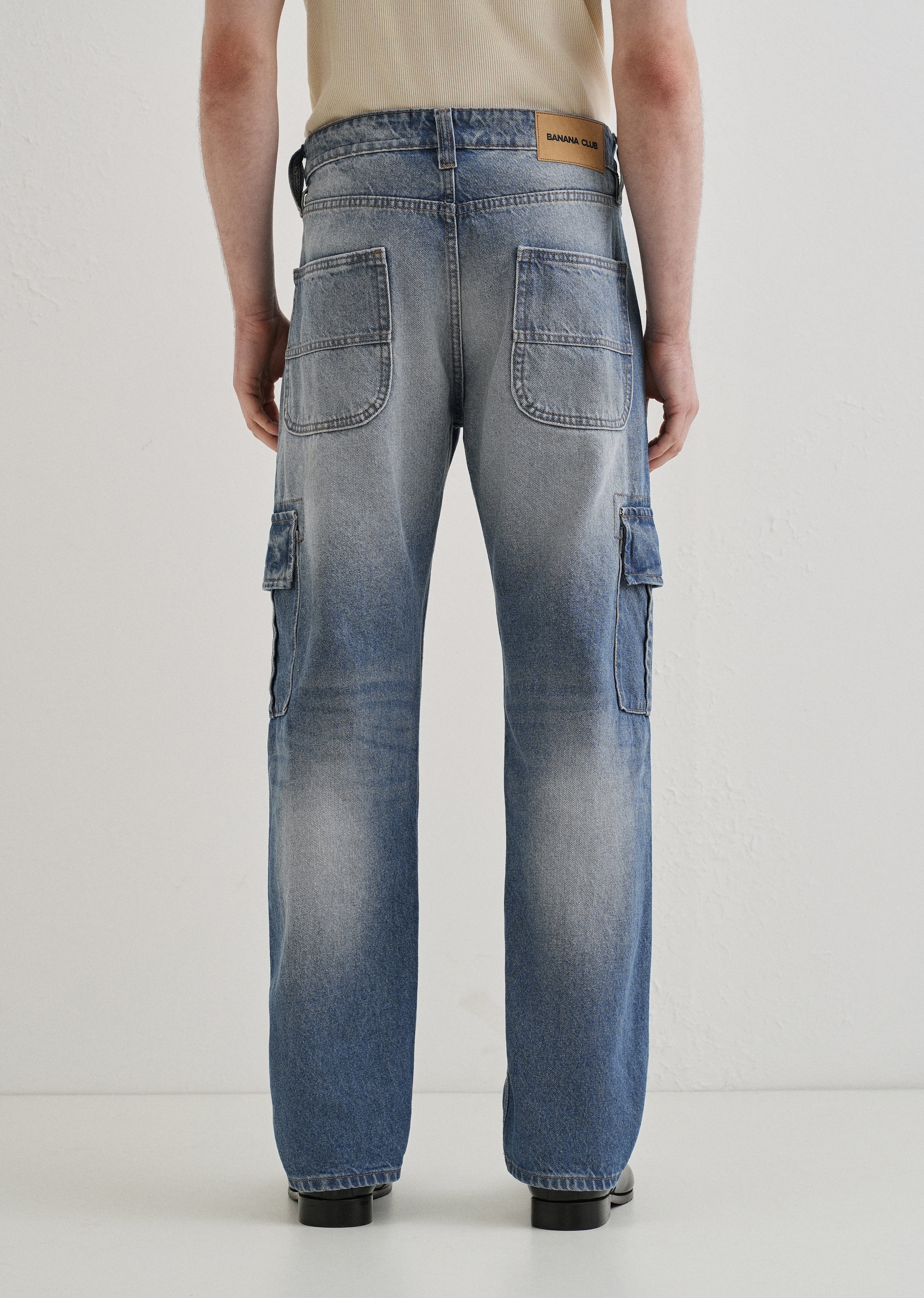 Slate Blue Baggy fit Jeans - Image 2