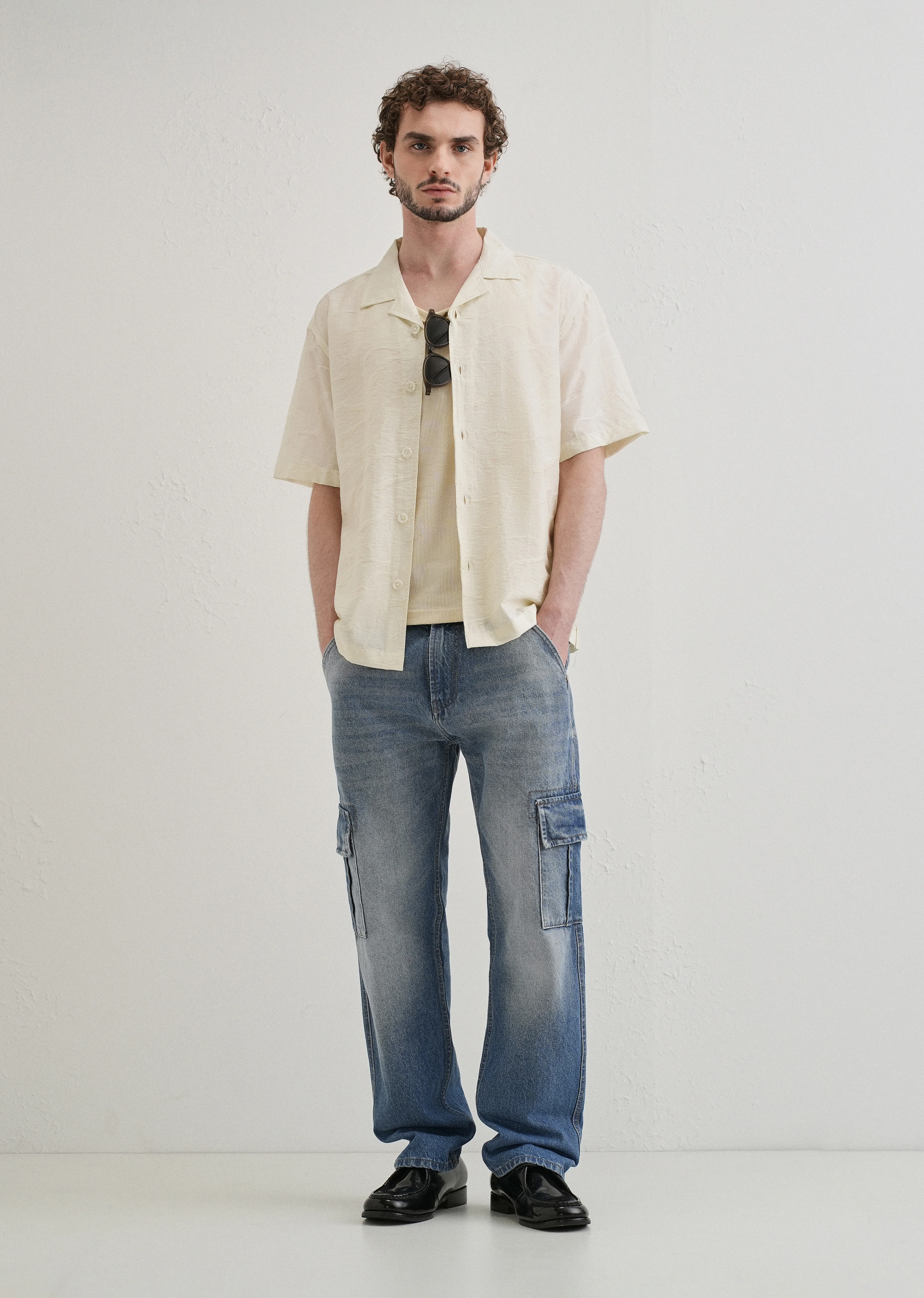Slate Blue Baggy fit Jeans - Image 6