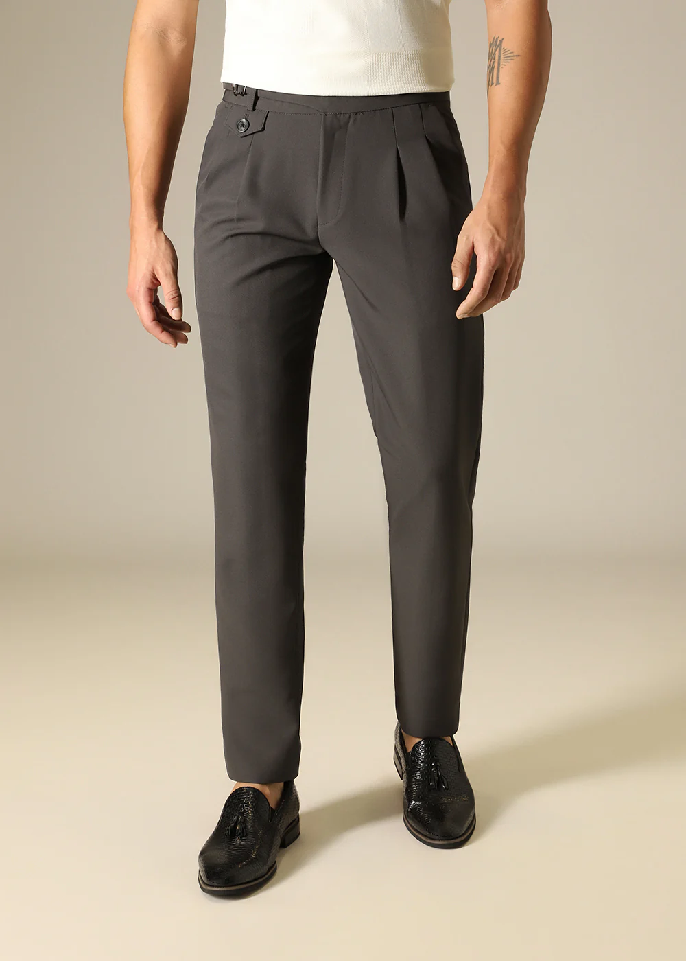 Slate Grey Gurkha Pant - Image 3