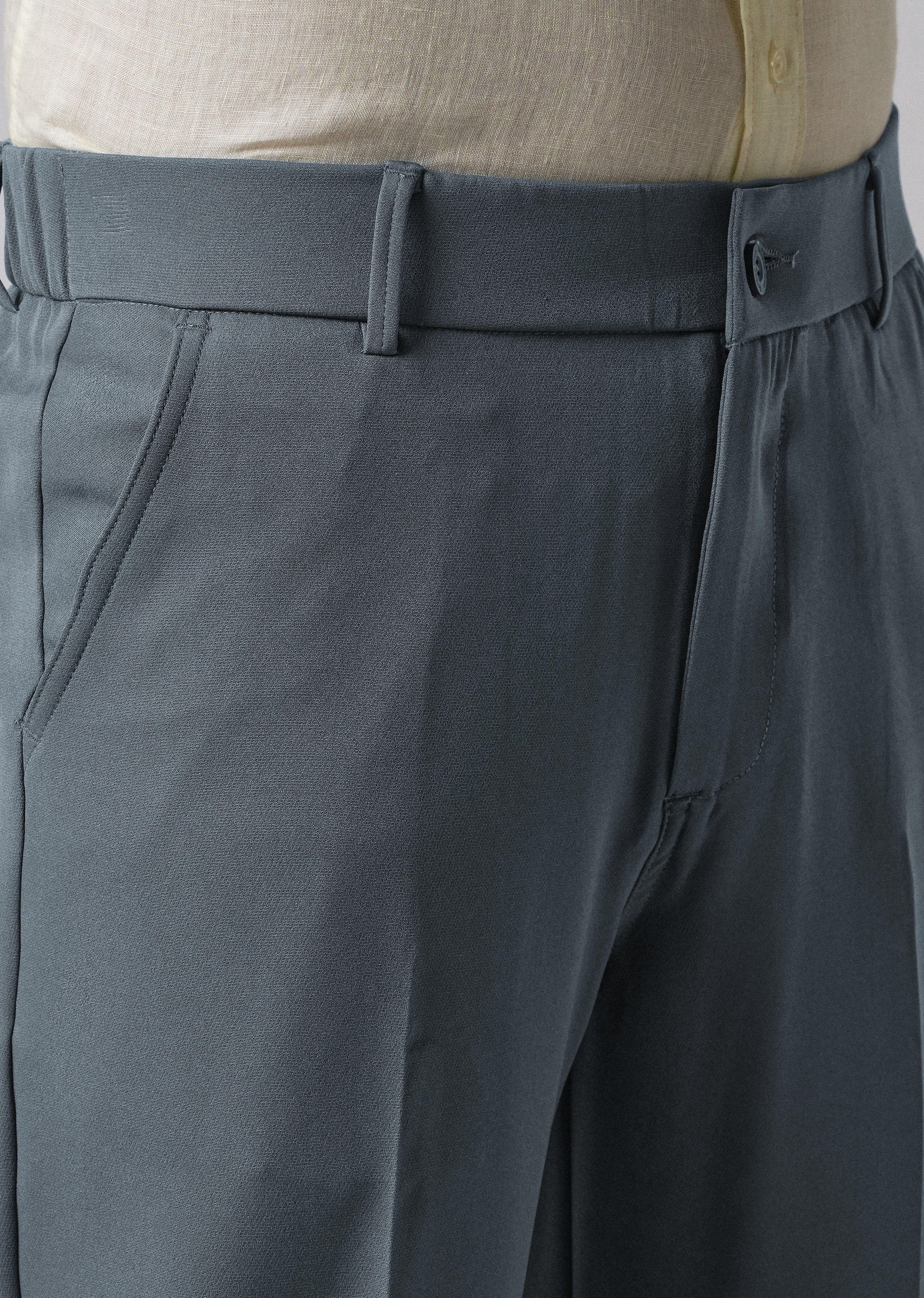 Slate Grey Relaxed Fit Trousers - Image 5