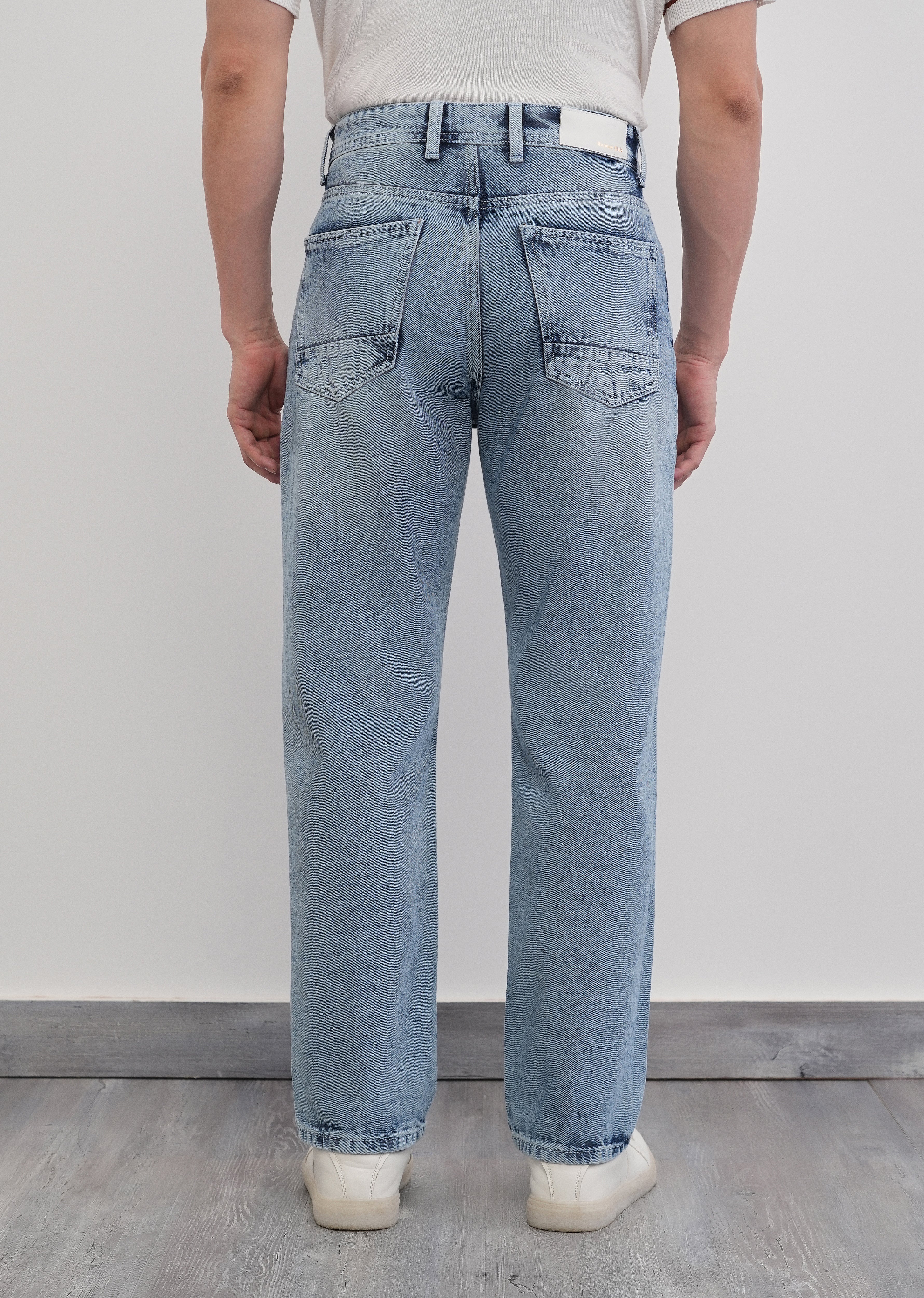 Slim Straight Fit Light Wash Jeans - Image 2