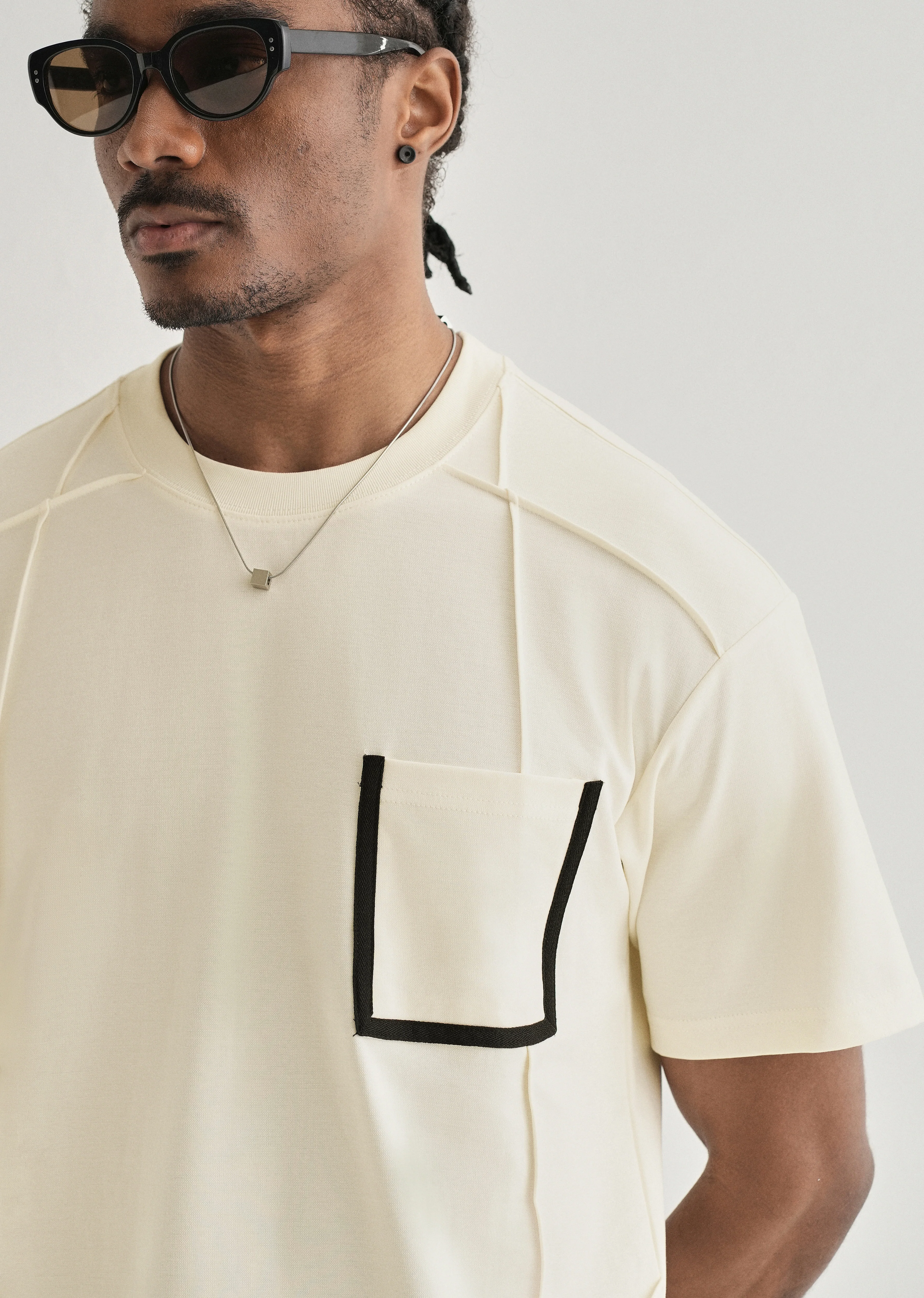 Soft Cream Cut & Sew Oversized T-shirt - Image 5